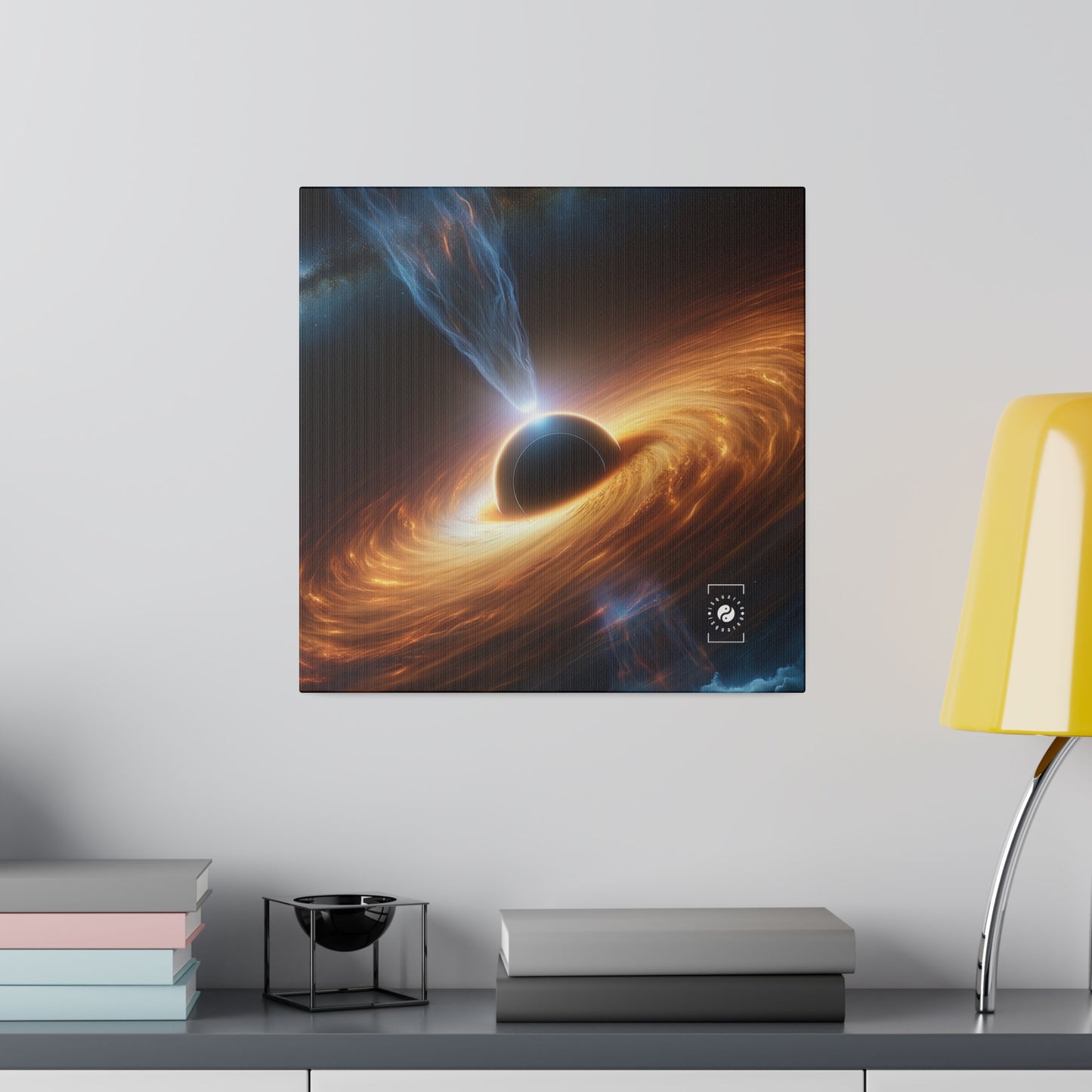 "Discs of Illumination: Black Hole Reverie" - Art Print Canvas