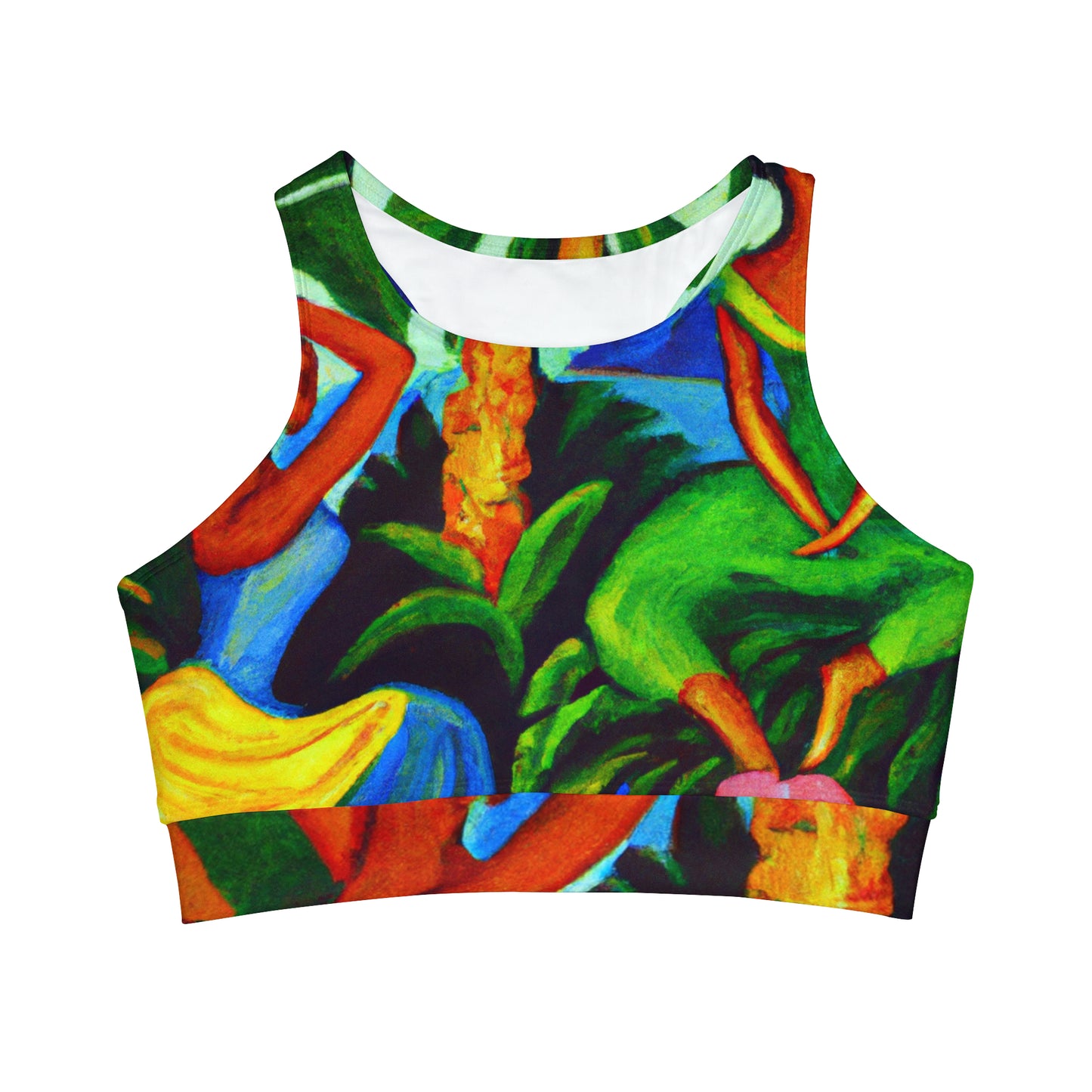 "Tropical Sutra Vivarium" - High Neck Crop Top