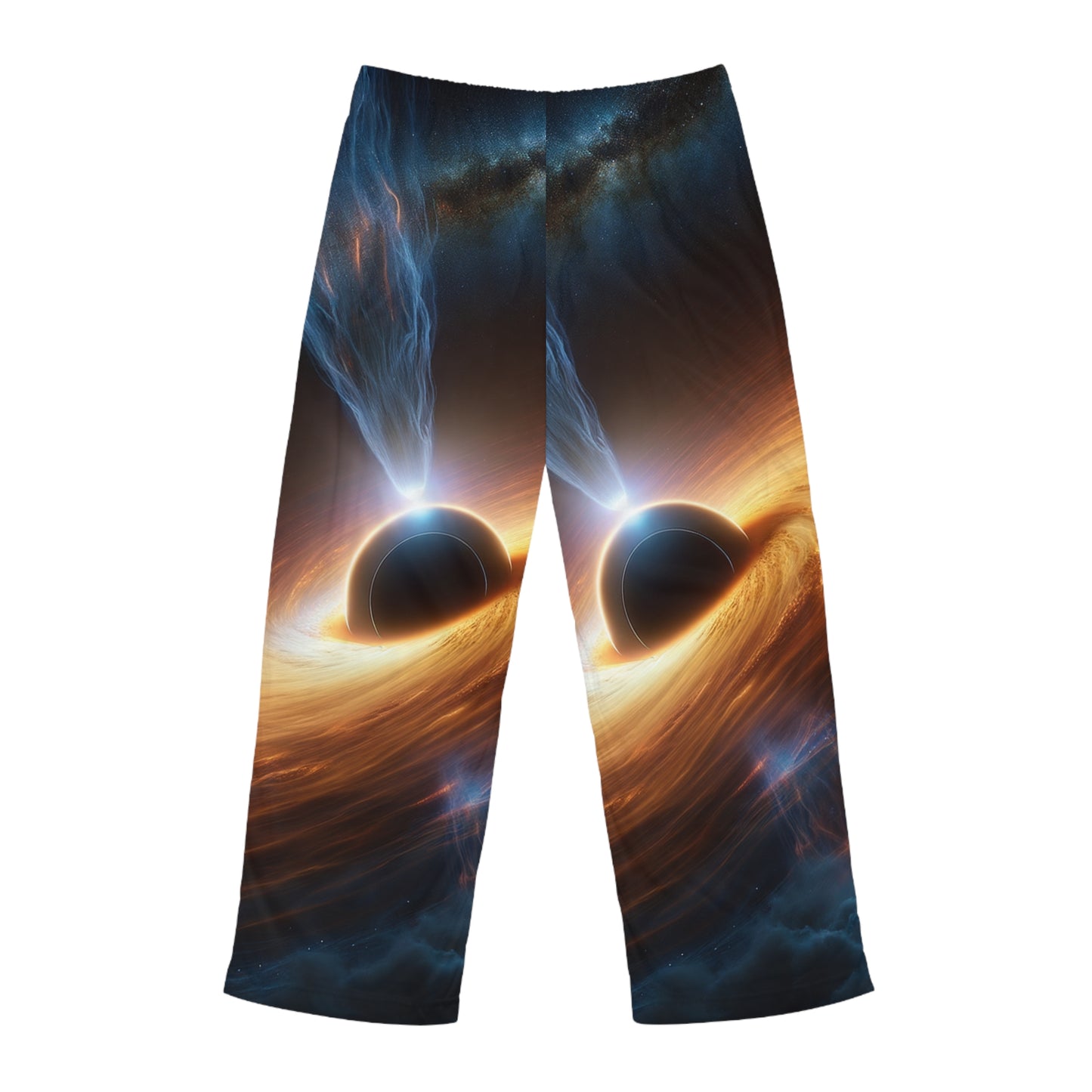 "Discs of Illumination: Black Hole Reverie" - men's Lounge Pants