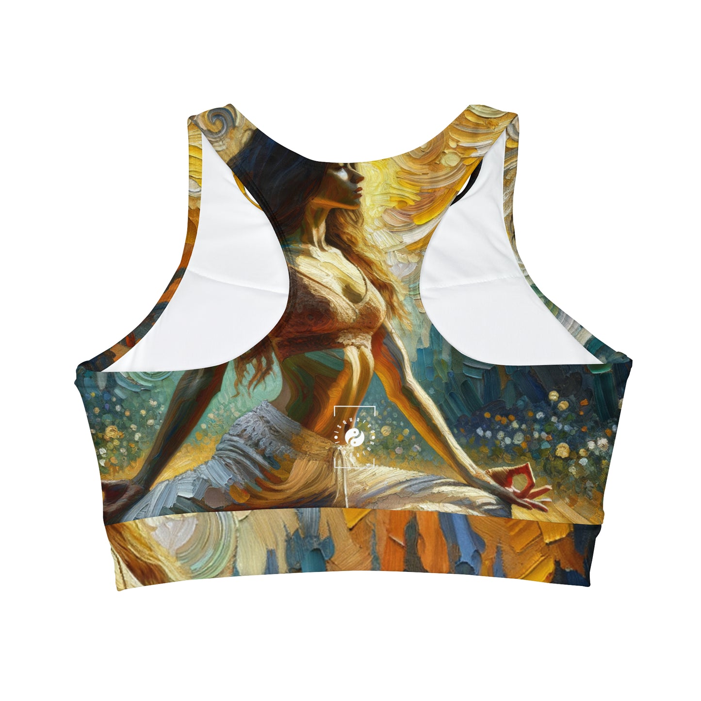 "Golden Warrior: A Tranquil Harmony" - High Neck Crop Top