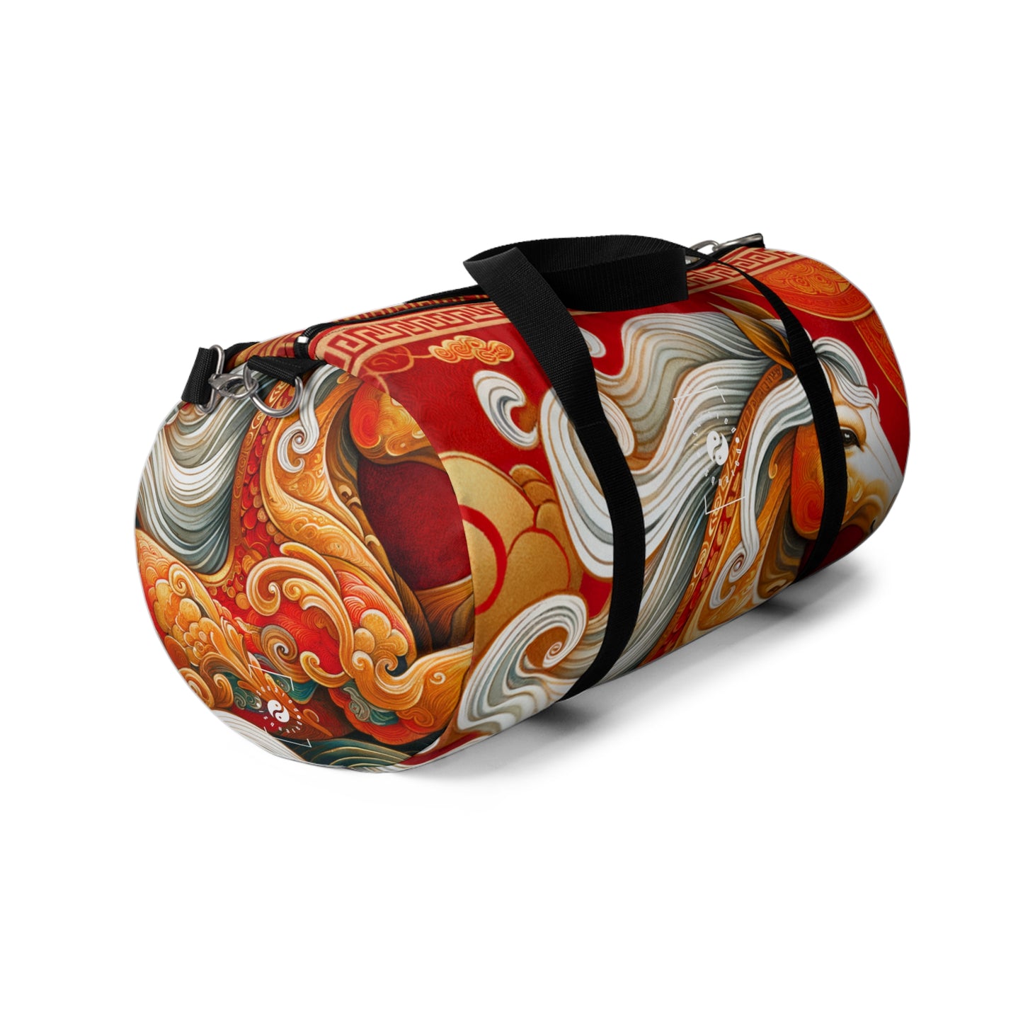 "Gold Gallop on Vermilion Vista: A Lunar New Year’s Ode" - Duffle Bag