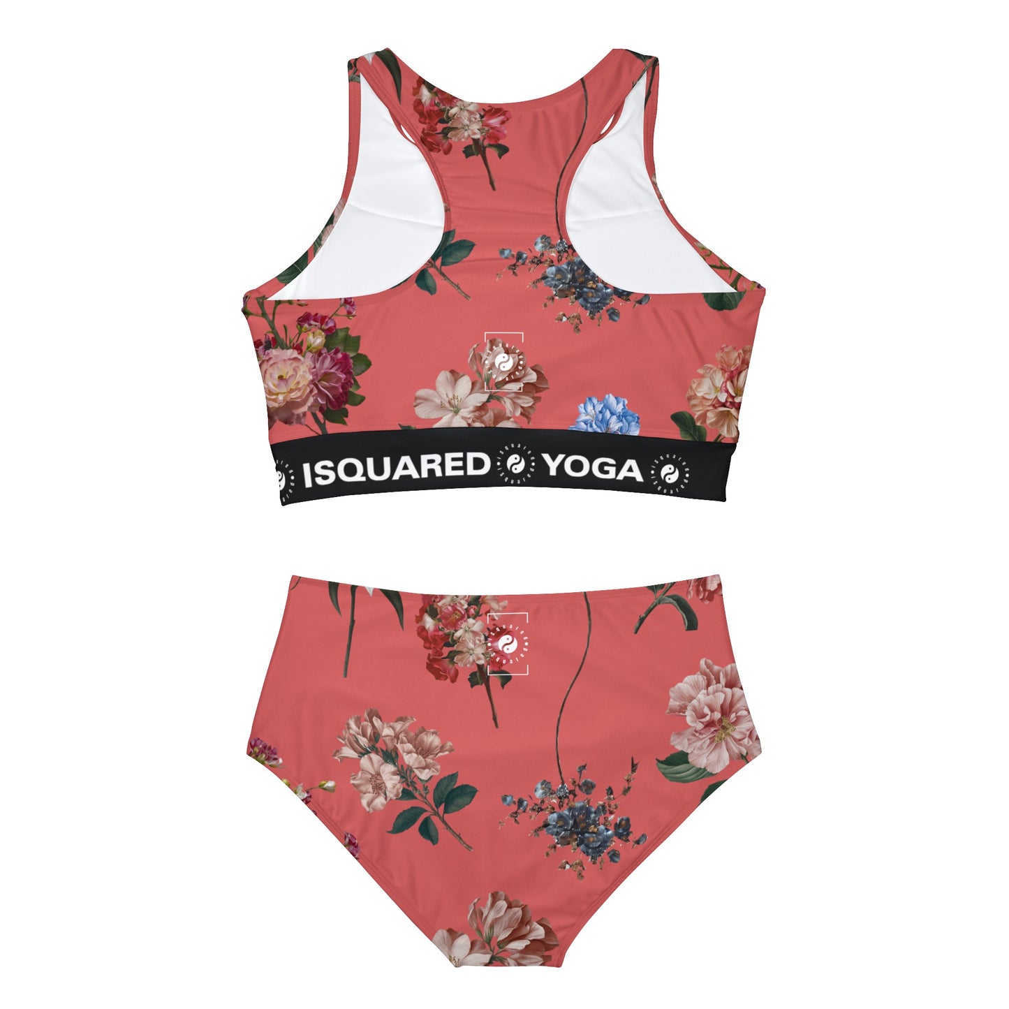 Botanicals on Coral - Hot Yoga Bikini Set