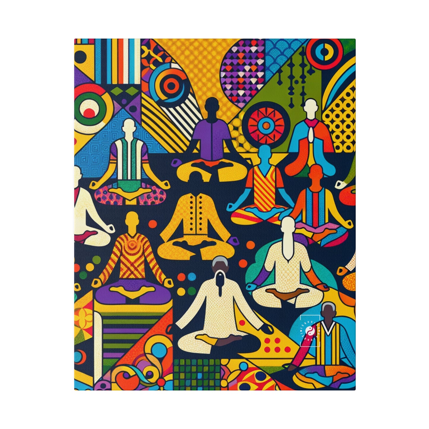 Vibrant Sadana: Prana in Nouveau Réalité - Art Print Canvas