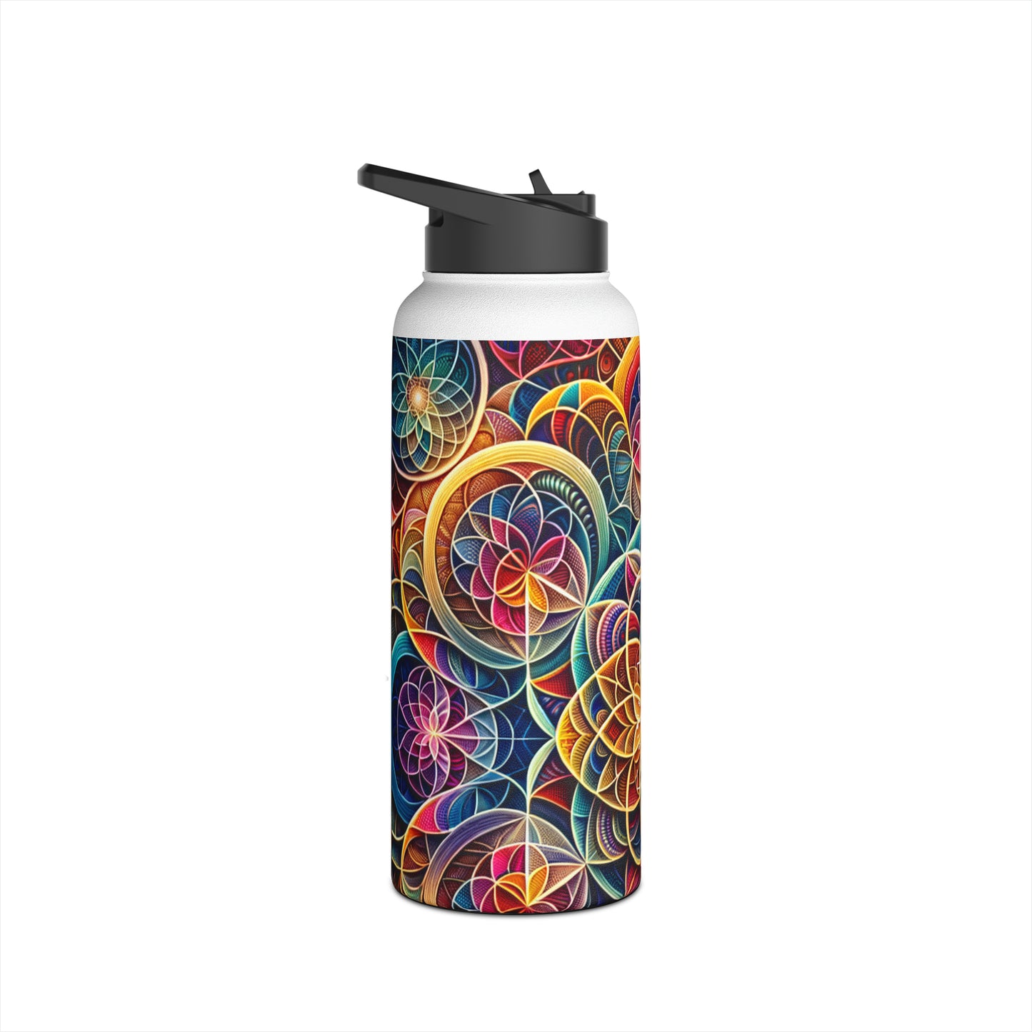 "Sacred Symmetry: Infinite Radiance of Love" - Water Bottle