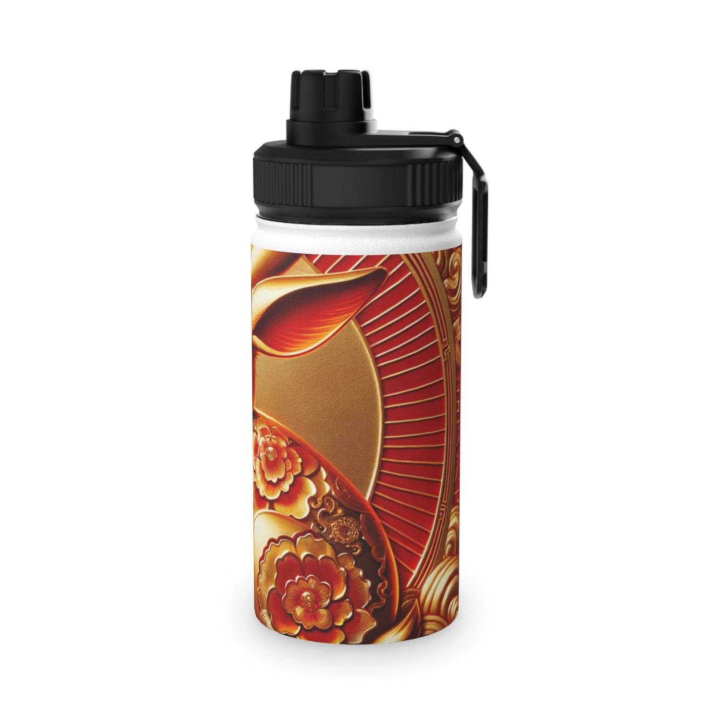 "Golden Blessings: Lunar Rabbit's Resplendence" - Sports Water Bottle