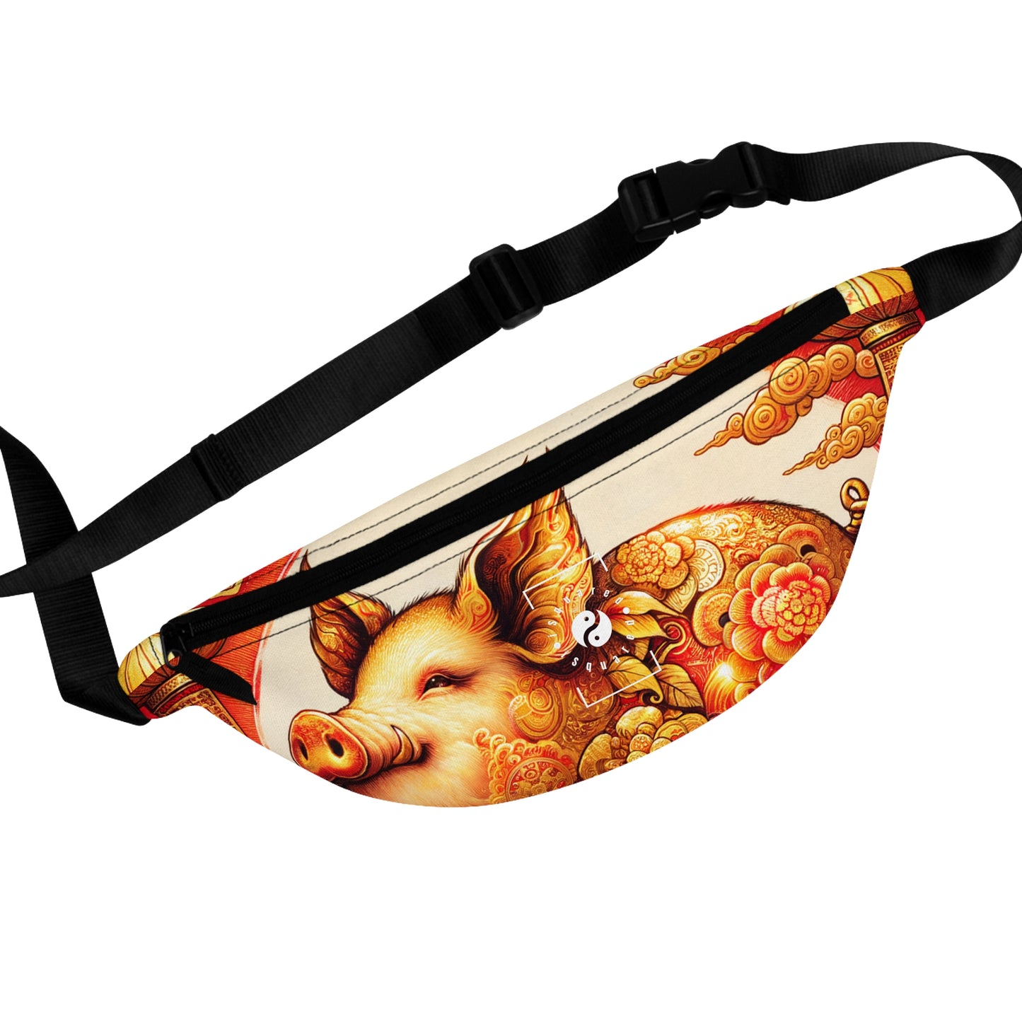 "Golden Prosperity: The Divine Boar Celebration" - Fanny Pack