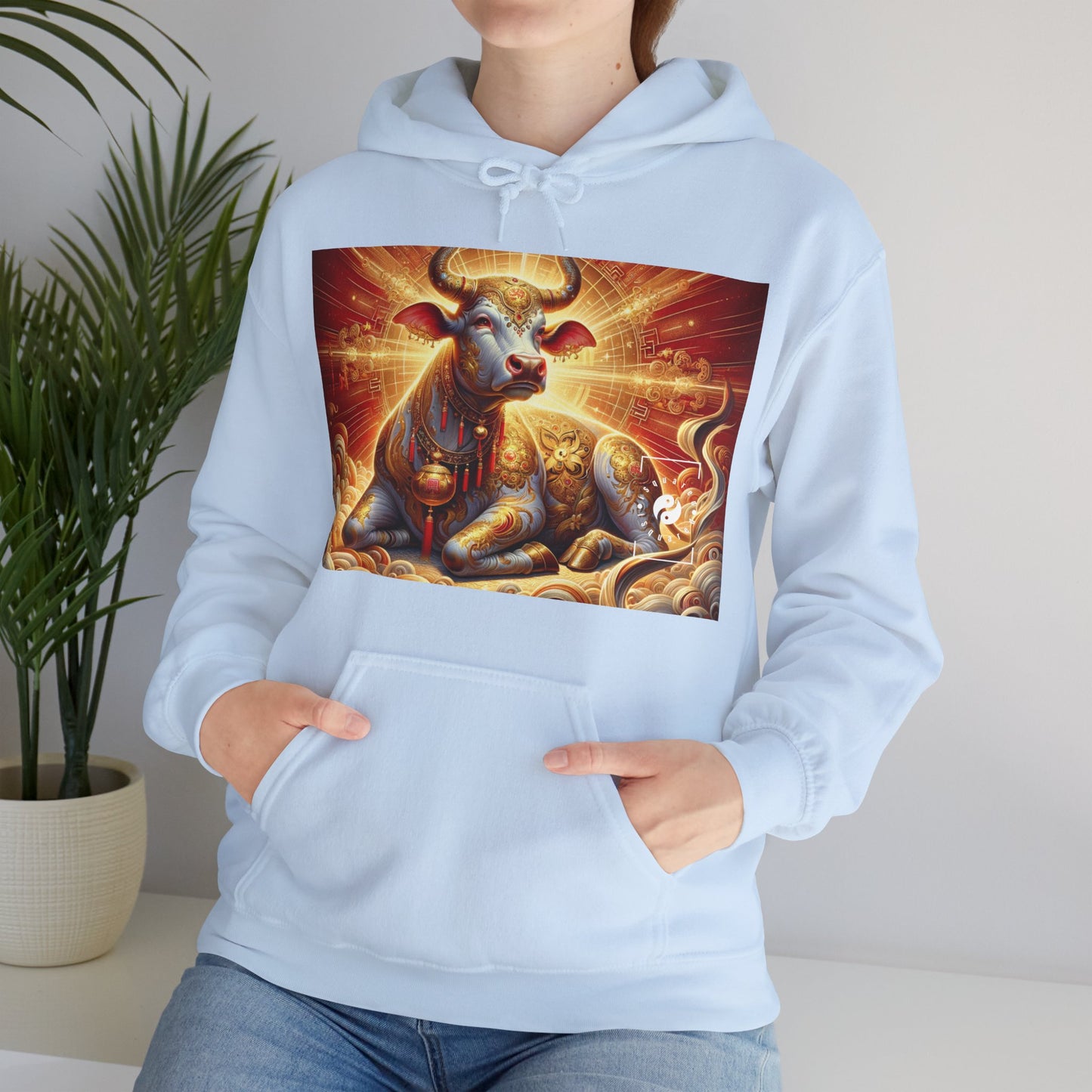 "Golden Euphoria: A Dance of the Divine Bovine" - Hoodie