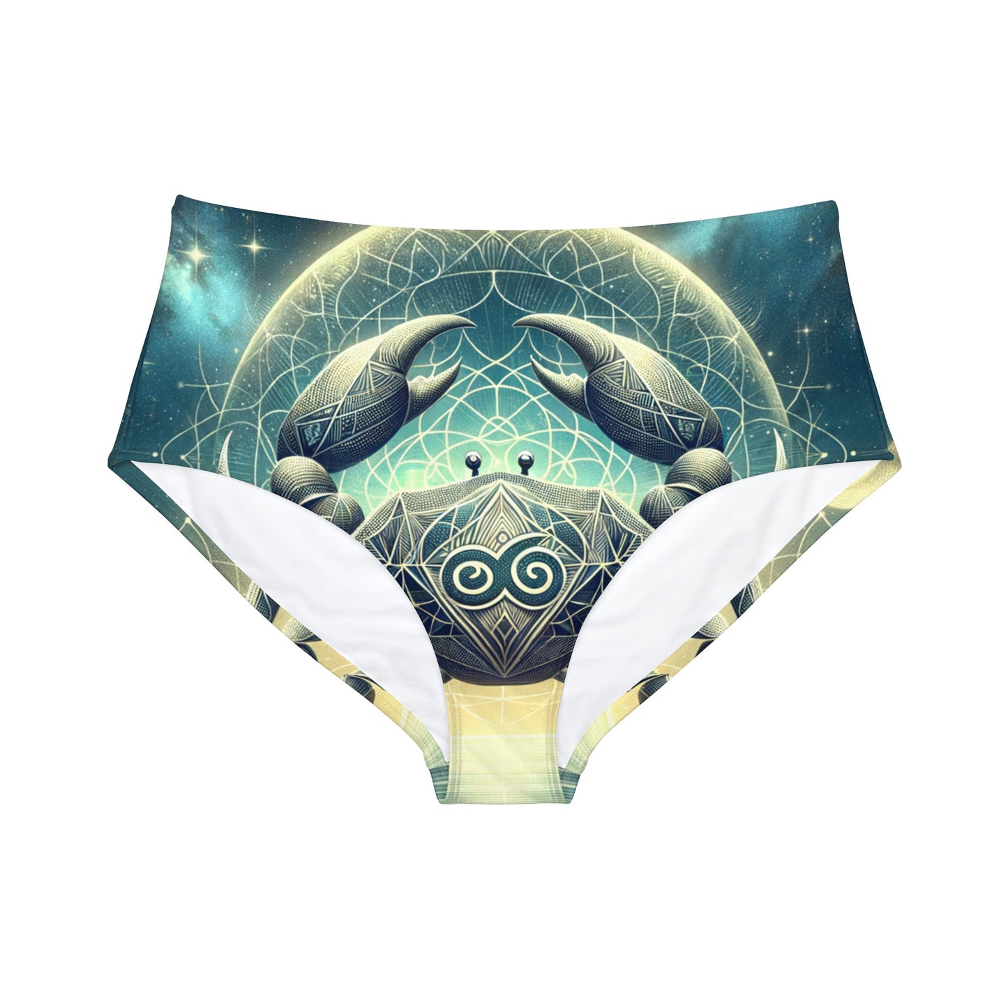 Crab Constellation Yoga - High Waisted Bikini Bottom