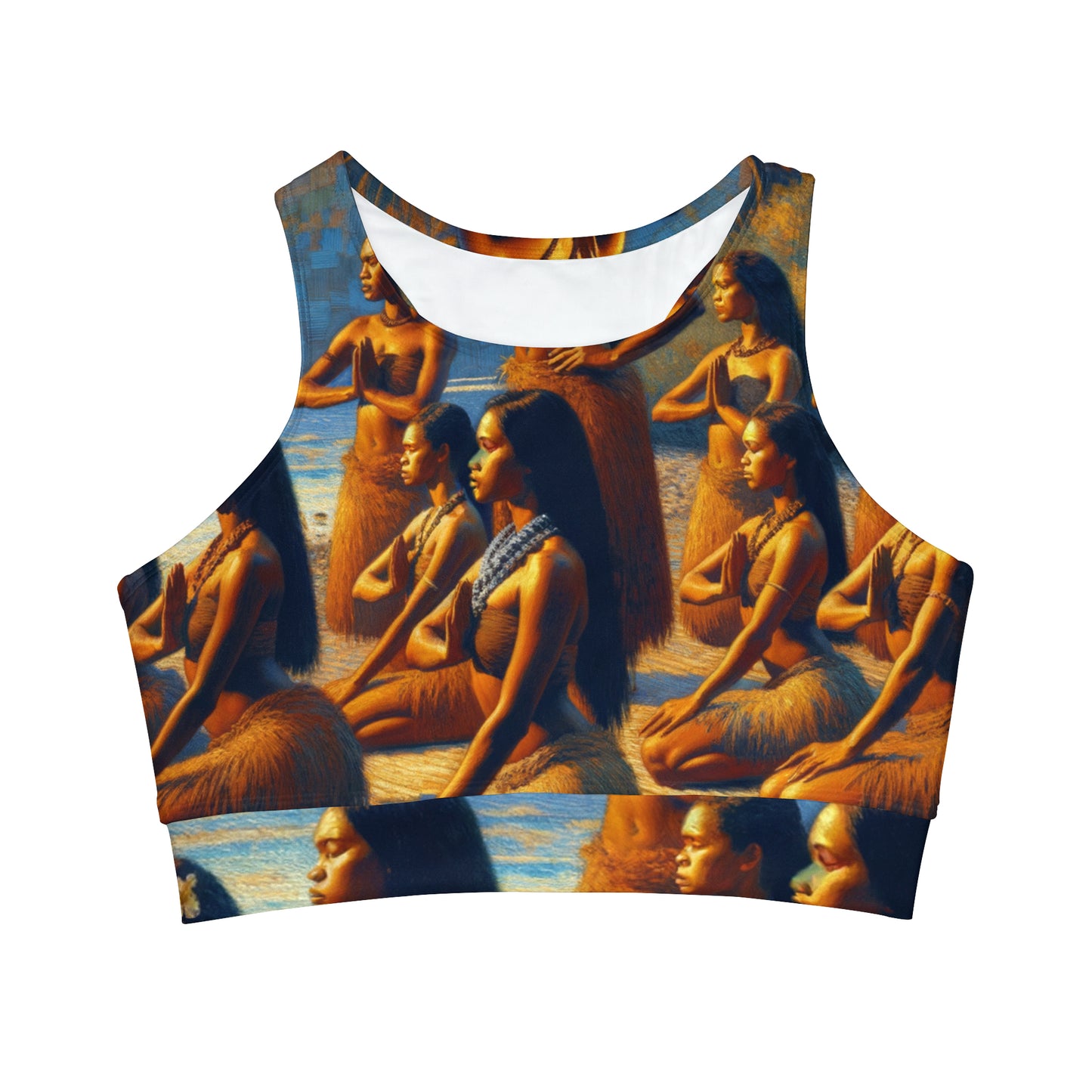 Gauguin Reverie - High Neck Crop Top