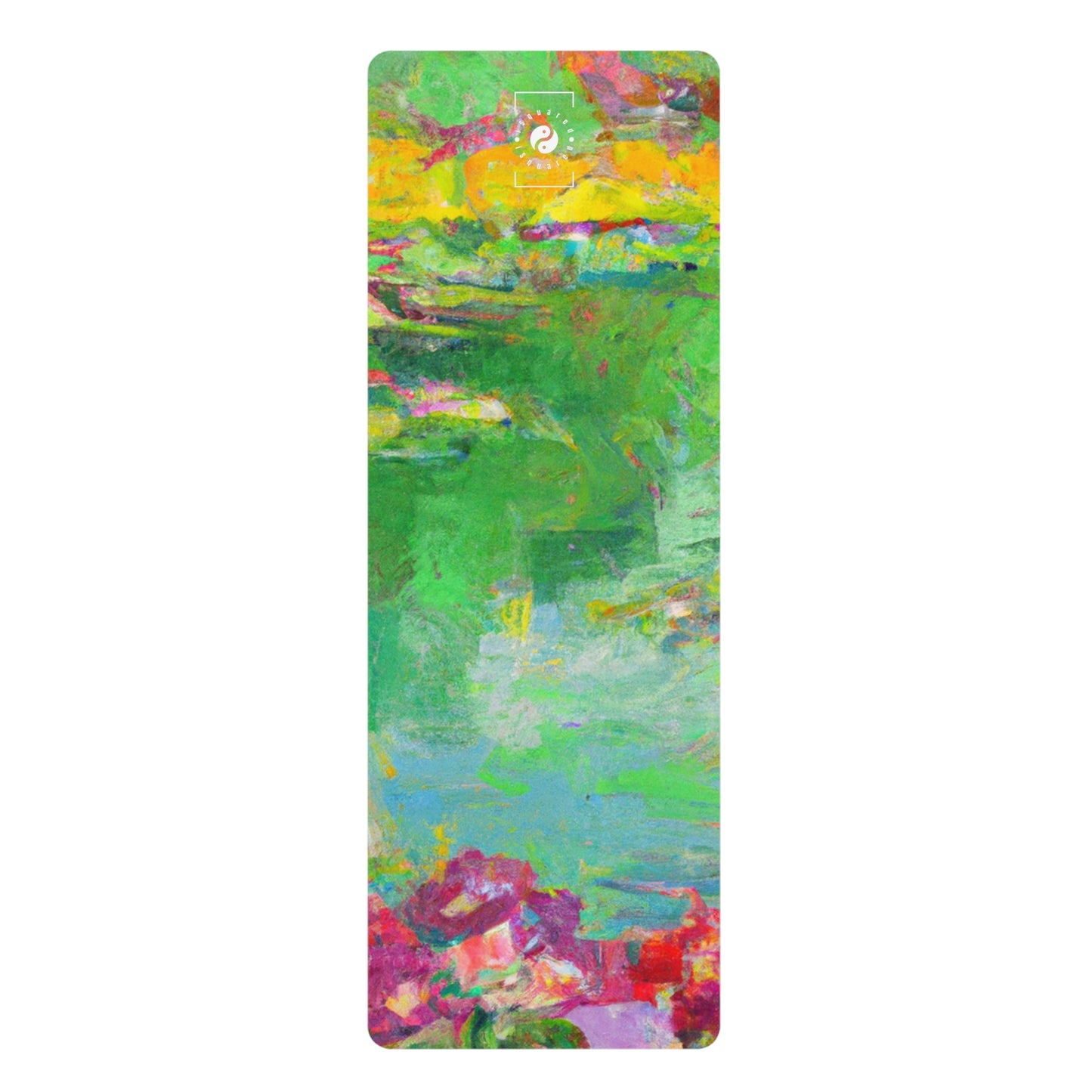 "Lily Aquarelle : Reflets du crépuscule" - Tapis de yoga