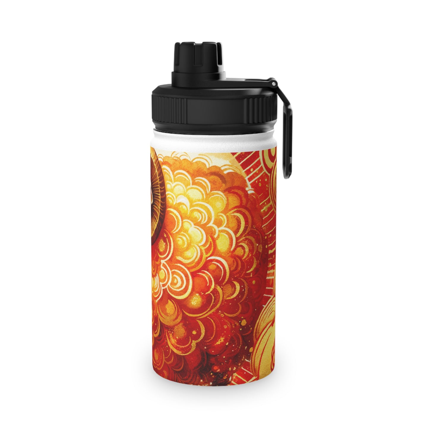 "Auspicious Gold of Divine Ewe: A Lunar New Year Revelry" - Sports Water Bottle