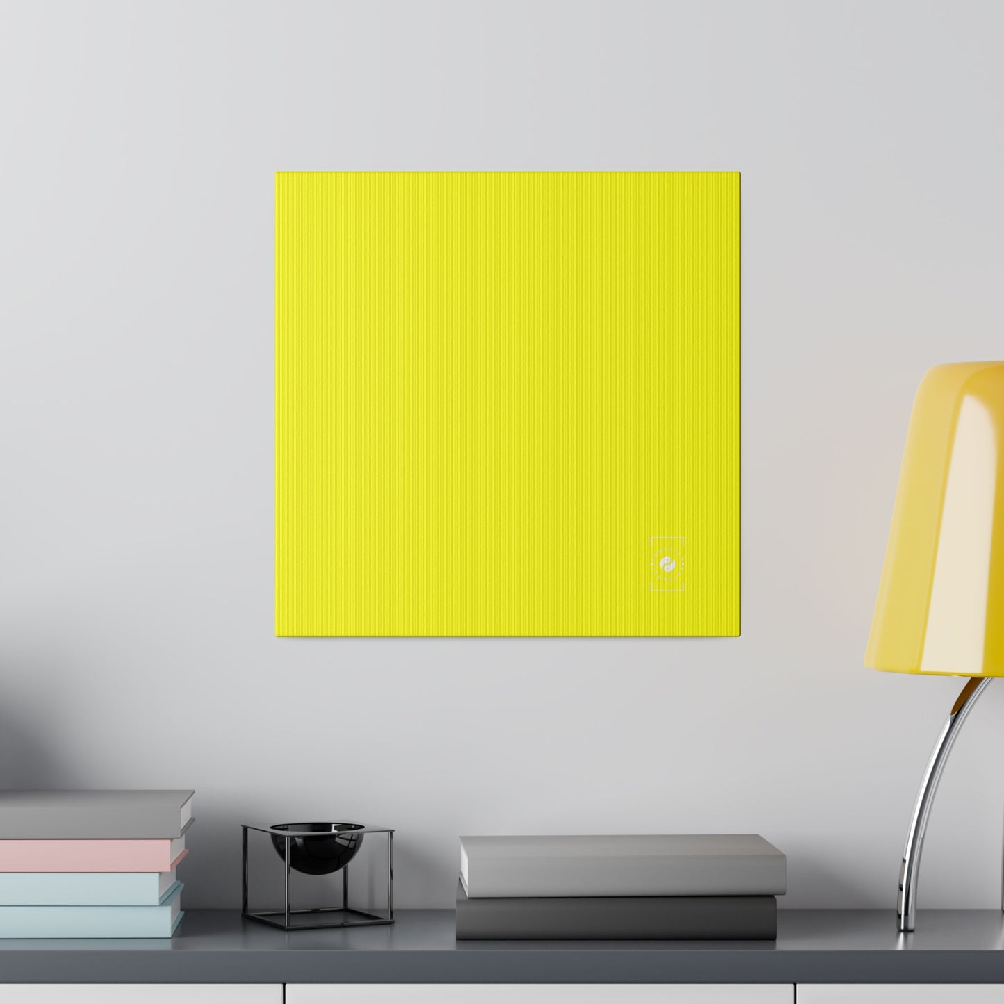 Neon Yellow FFFF00 - Art Print Canvas