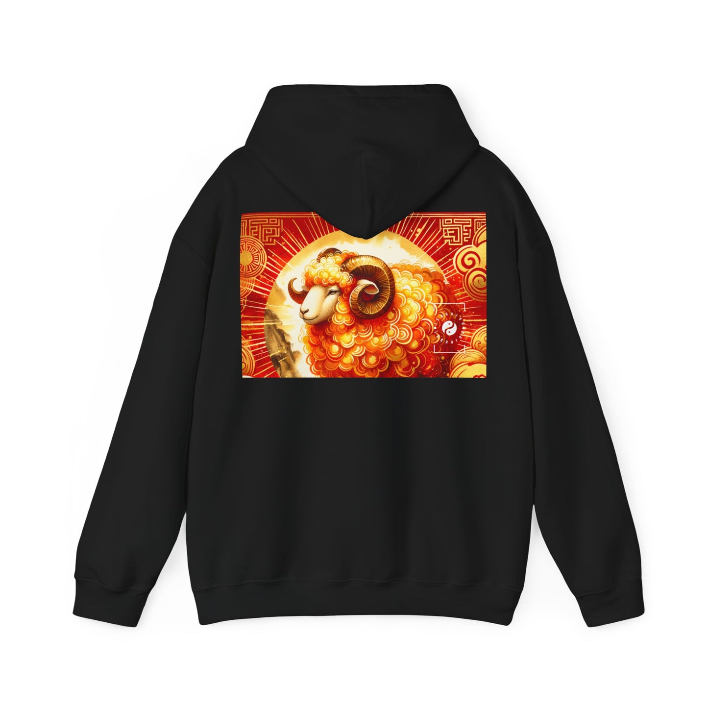 "Auspicious Gold of Divine Ewe: A Lunar New Year Revelry" - Hoodie