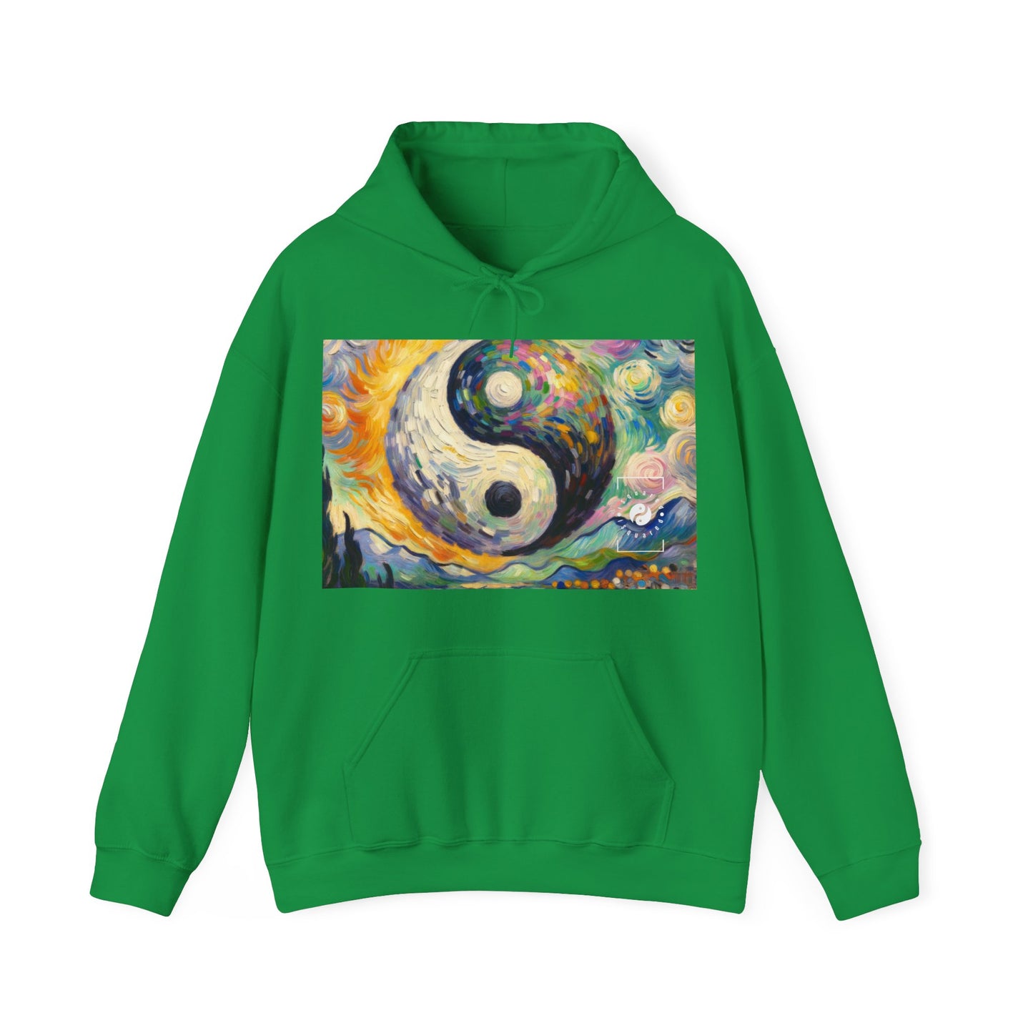 "Spectral Duality: An Impressionist Balance" - Hoodie