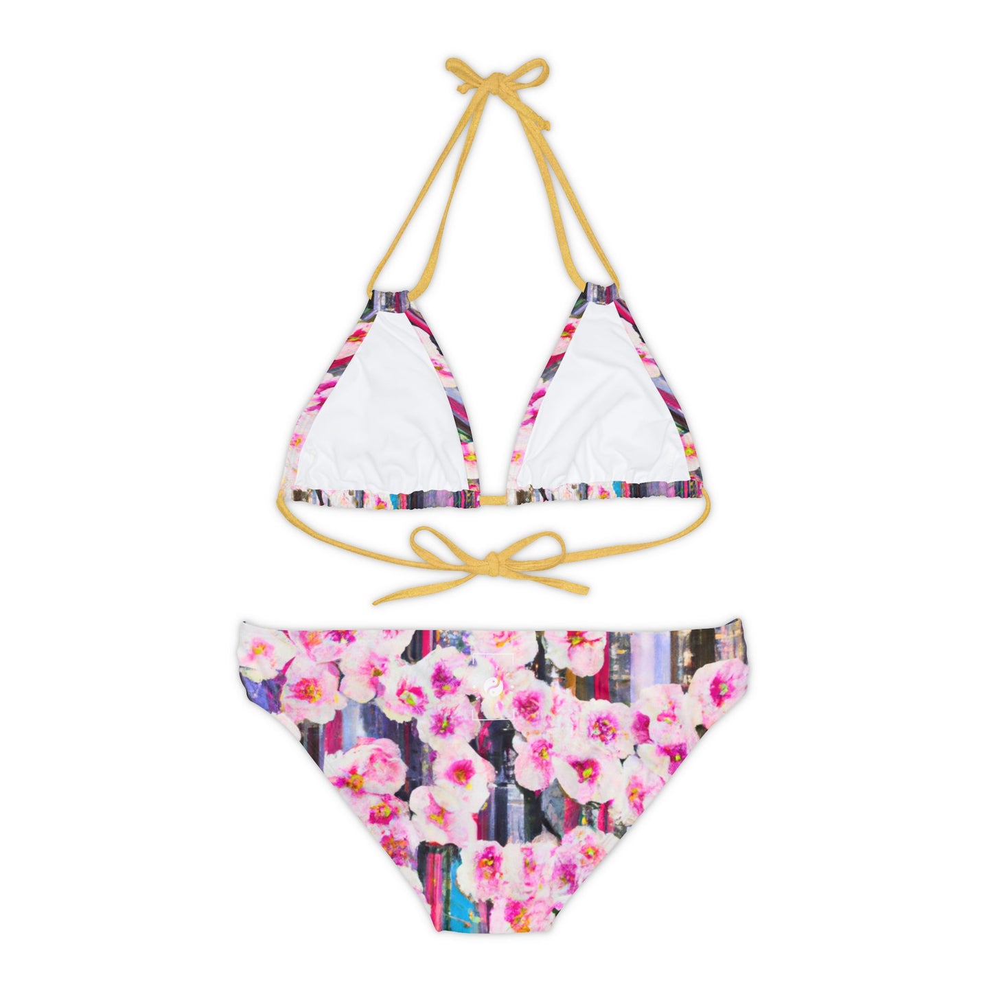 Abstract Bloom 05 - Lace-up Bikini Set