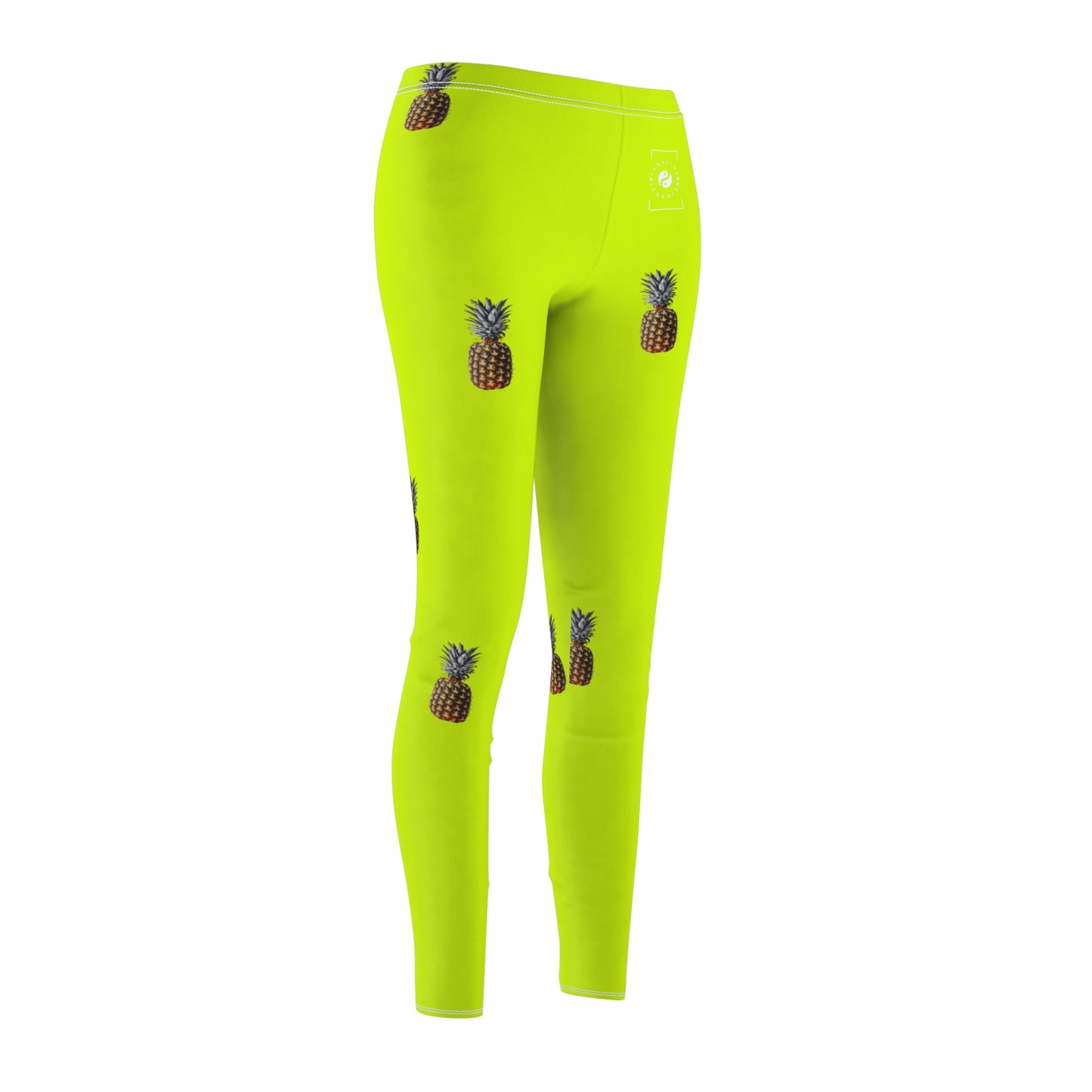 #D7FF11 Sharp Yellow + Pineapple - Casual Leggings