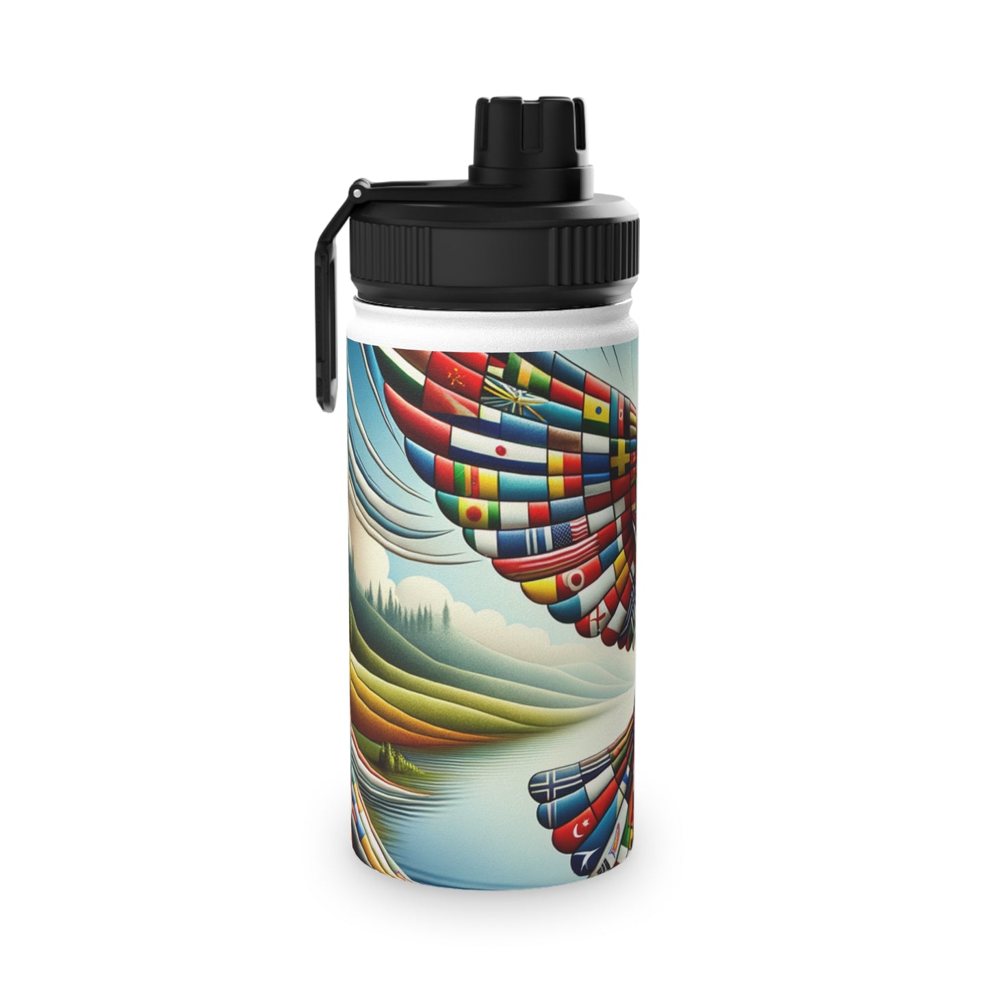 "Global Tapestry of Tranquility" - Sports Water Bottle