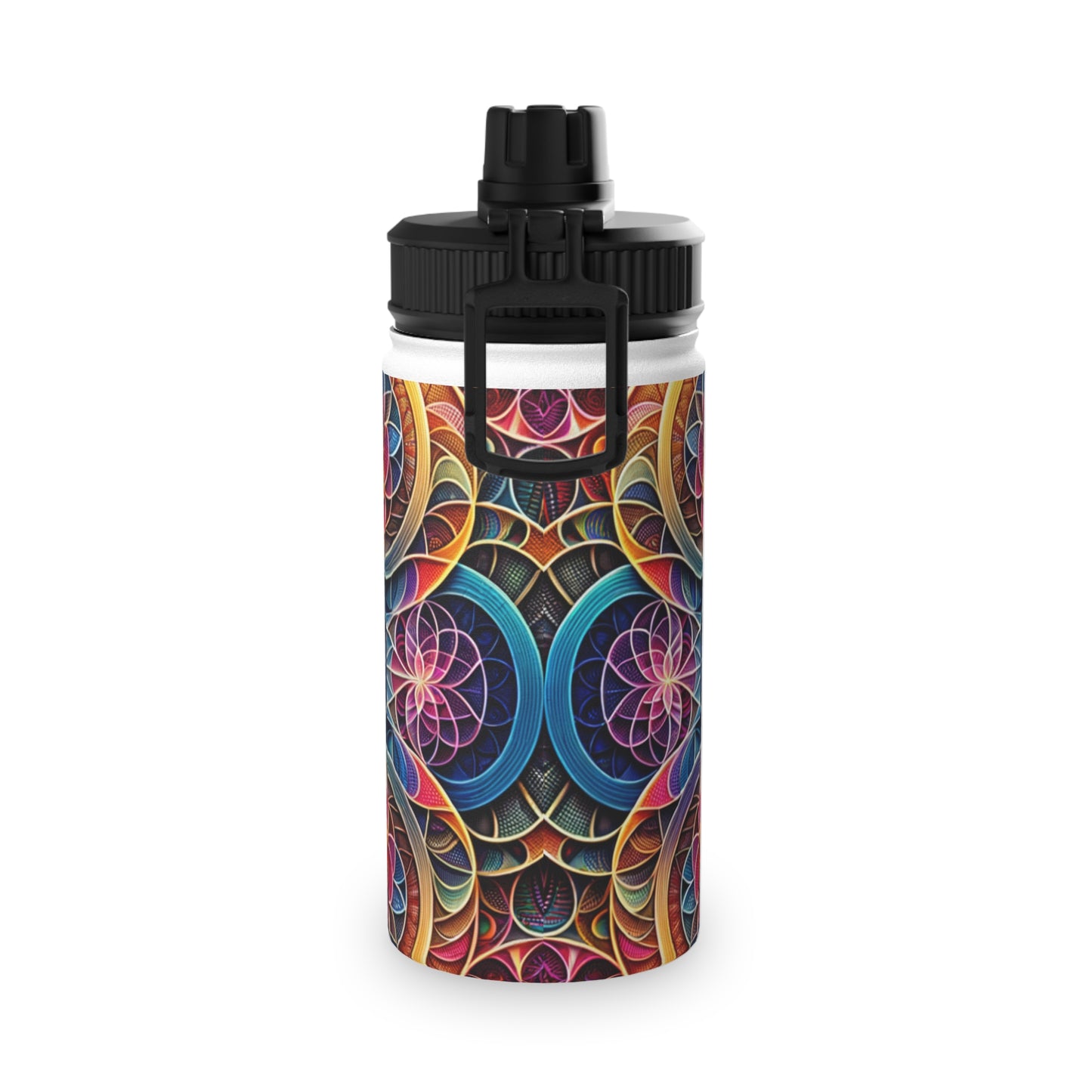 "Sacred Symmetry: Infinite Radiance of Love" - Sports Water Bottle