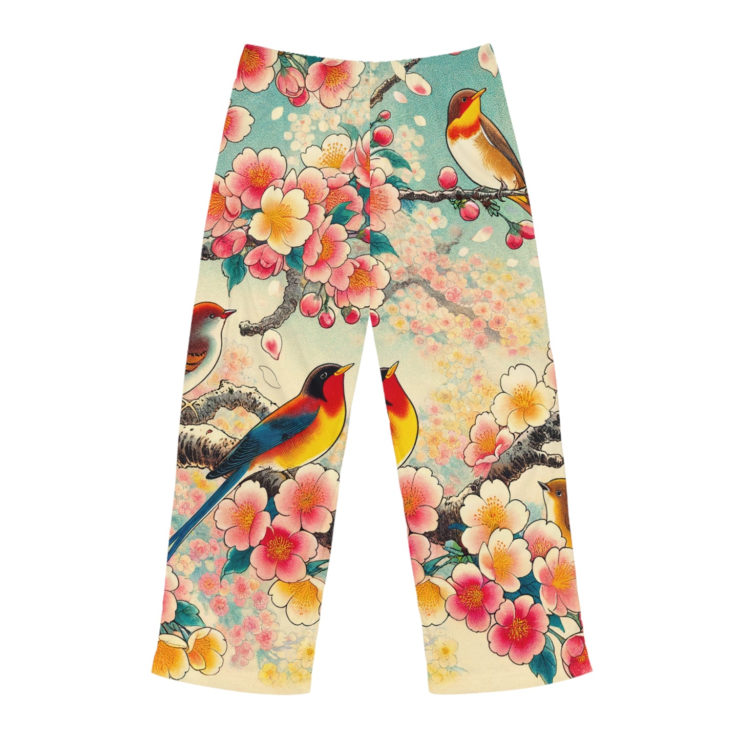 "Verdant Whispers: Sakura Chirping" - men's Lounge Pants