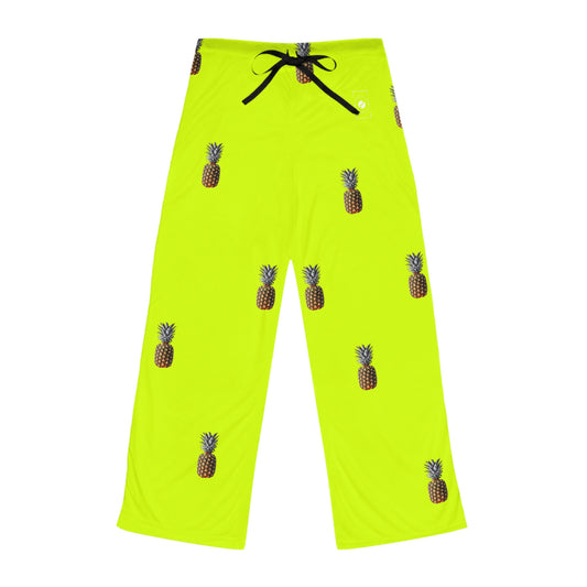 #D7FF11 Sharp Yellow + Pineapple - Pantalon de détente pour femme