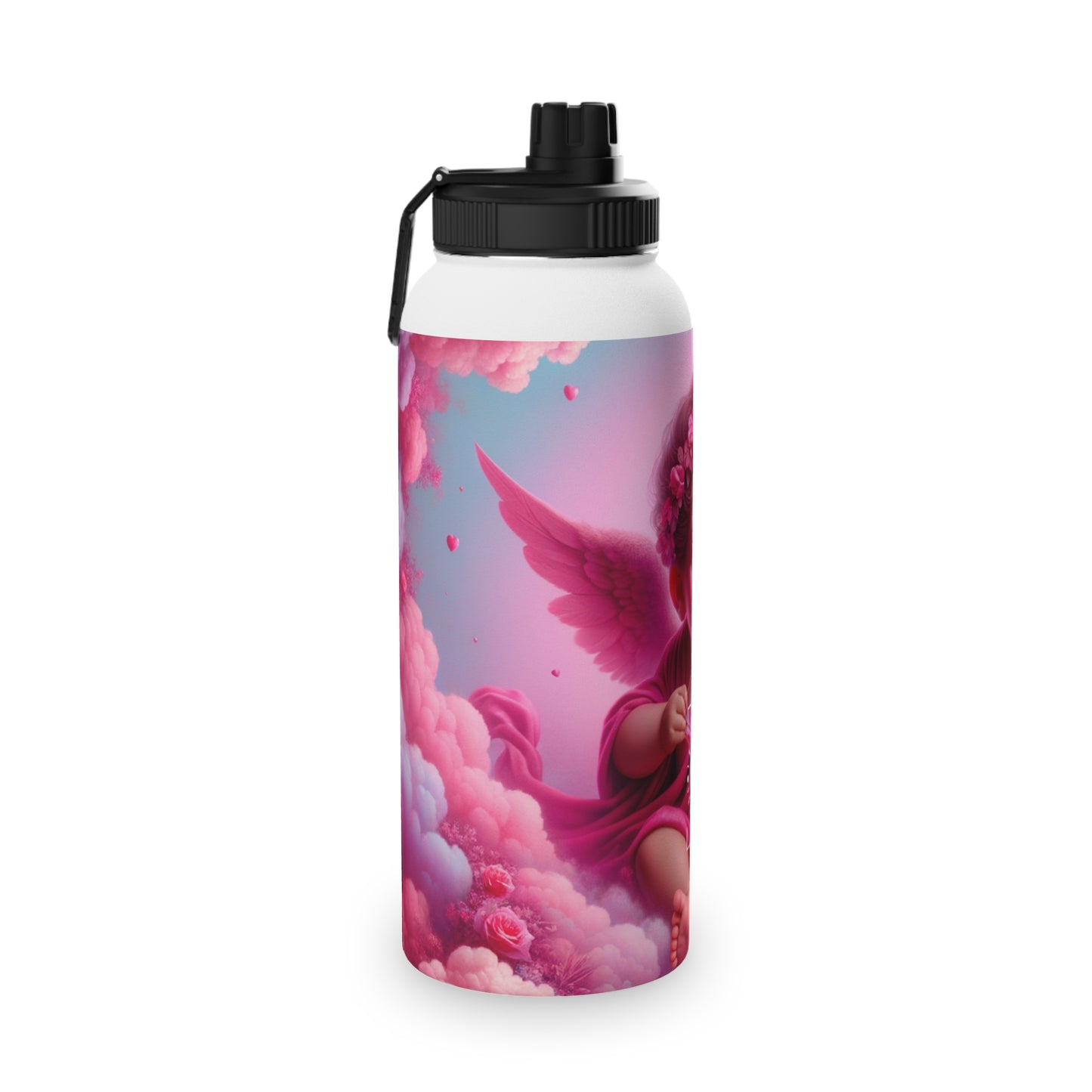 "Bold Blush: A Cupid's Love Affair" - Sports Water Bottle