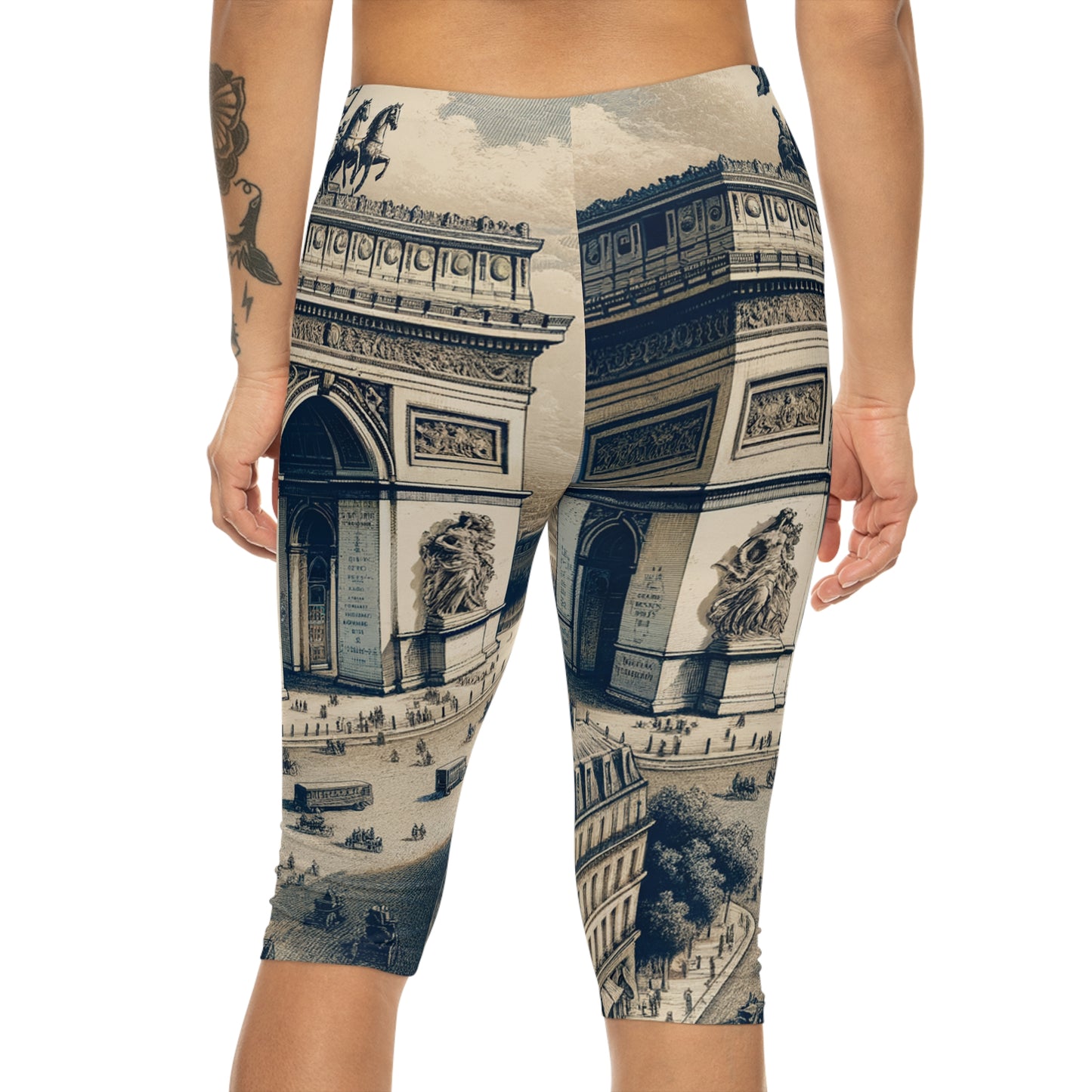 "Majesty of the Arc: A Napoleon Era Portrait" - Capri Shorts