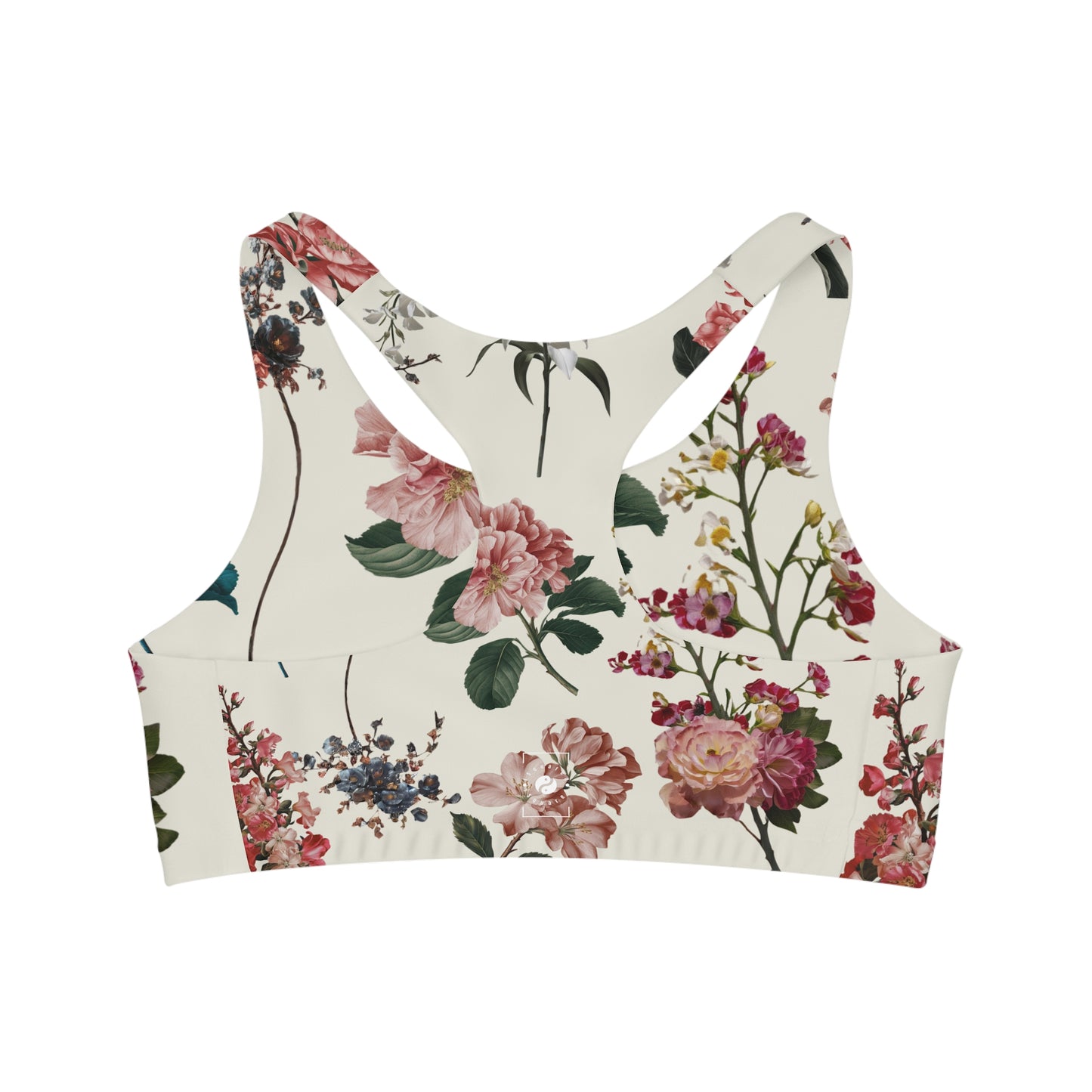 Botanicals on Beige - Seamless Sports Bra