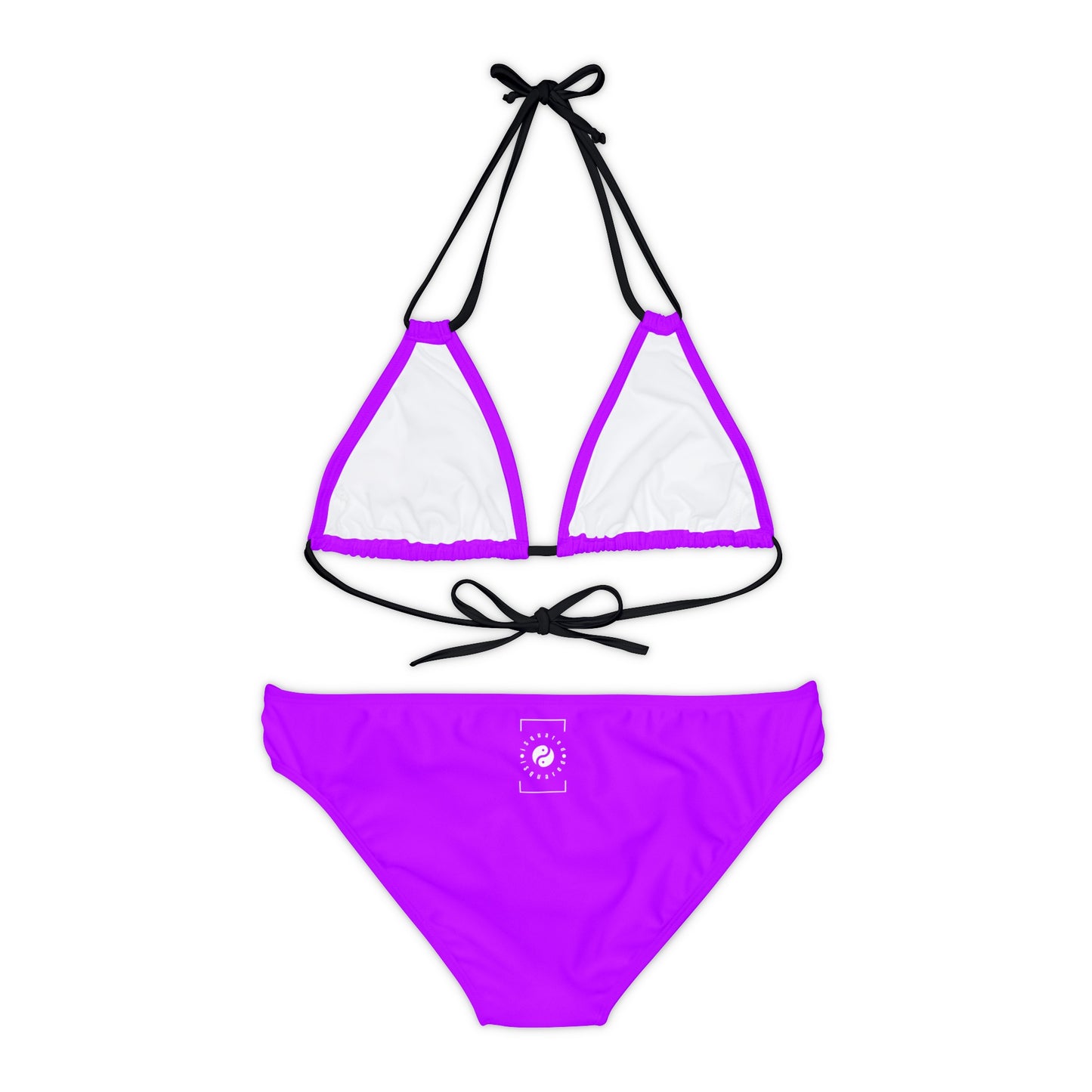 #BF00FF Electric Purple - Lace-up Bikini Set