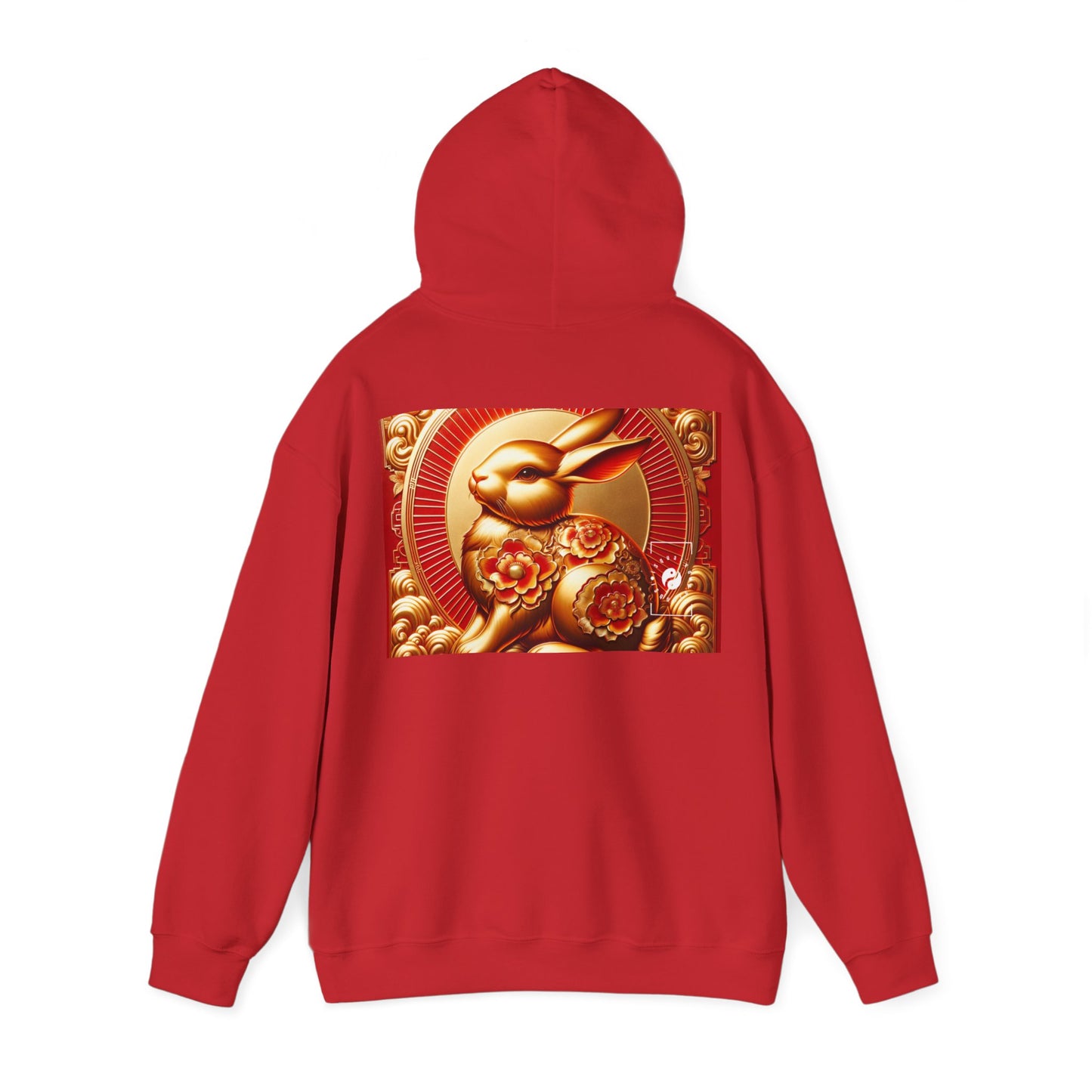 "Golden Blessings: Lunar Rabbit's Resplendence" - Hoodie