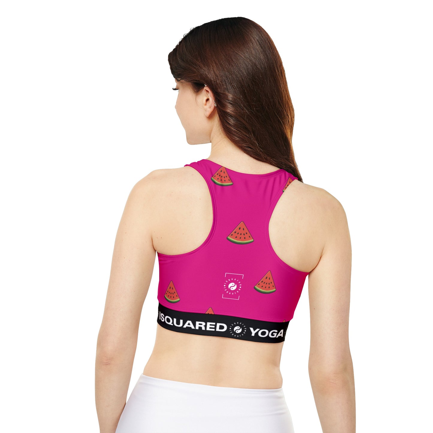 #DF0086 Pink + Watermelon - Lined & Padded Sports Bra