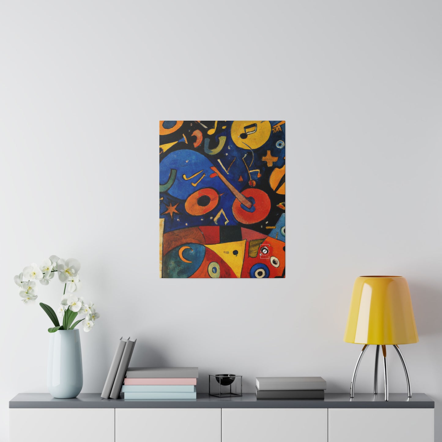 Melodic Abstractions: A Kandinskian Orchestra - Art Print Canvas