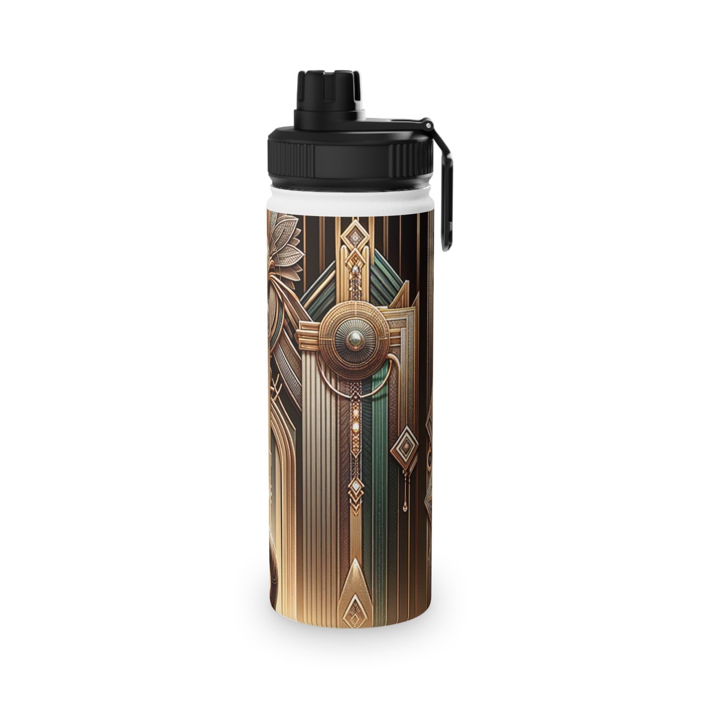 "Deco Serenity: A Fusion of Opulence and Zen" - Sports Water Bottle