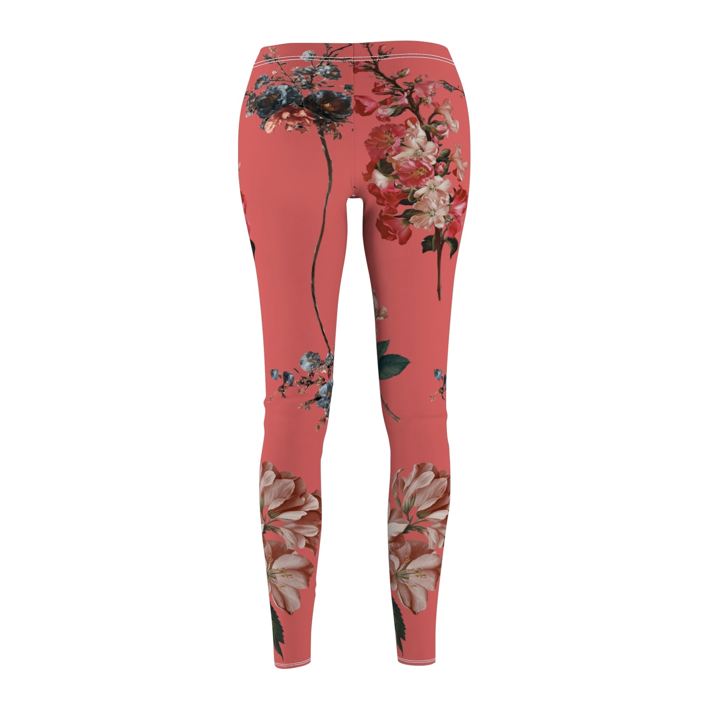 Botanicals on Coral - Casual Leggings