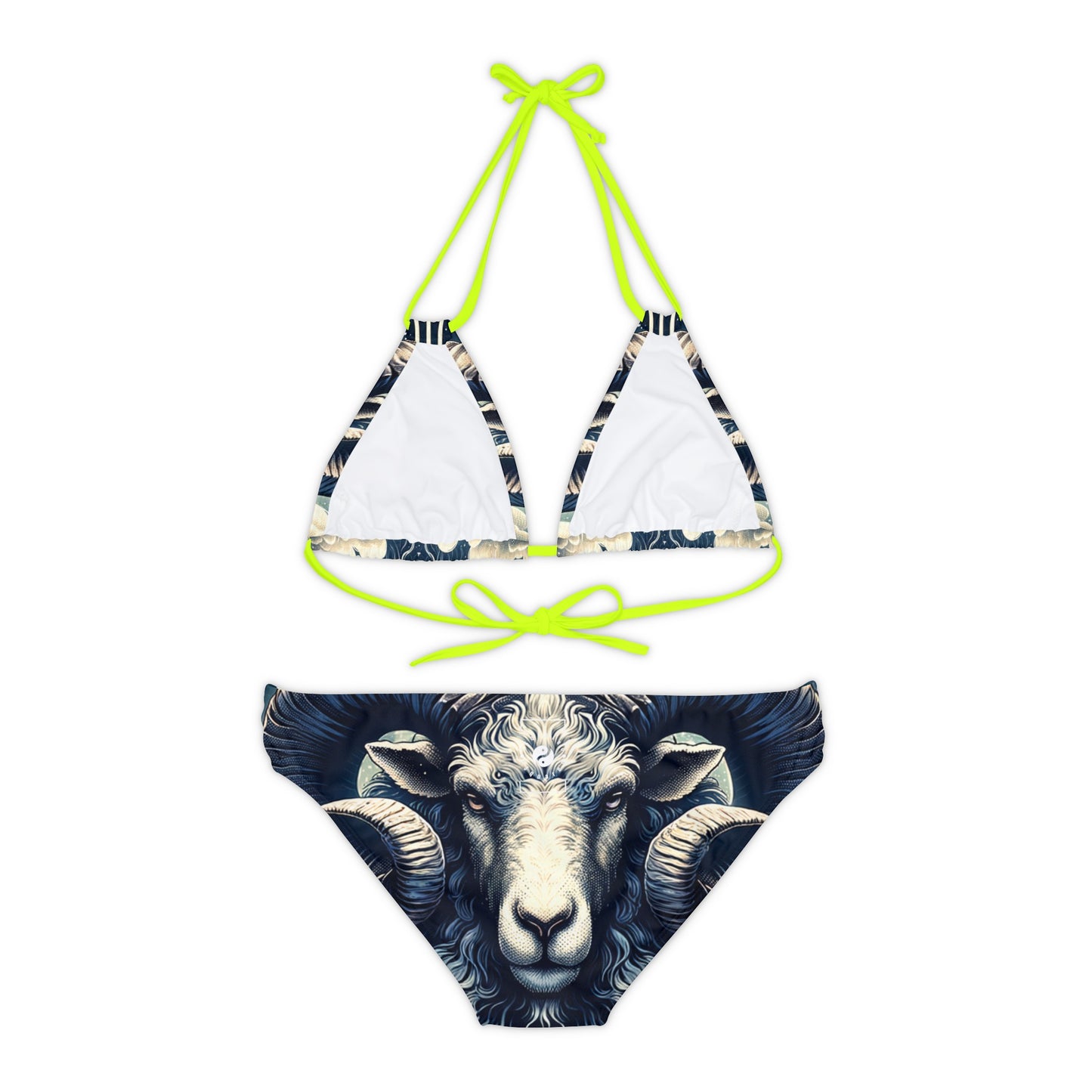 "Celestial Ram Ascendant" - Lace-up Bikini Set