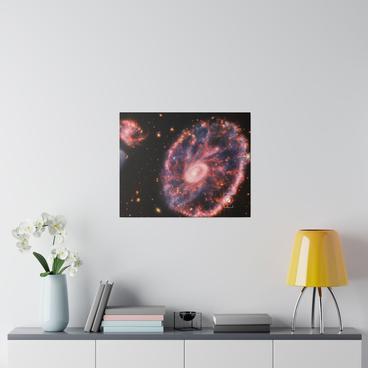 Cartwheel Galaxy (NIRCam and MIRI Composite Image) - Art Print Canvas