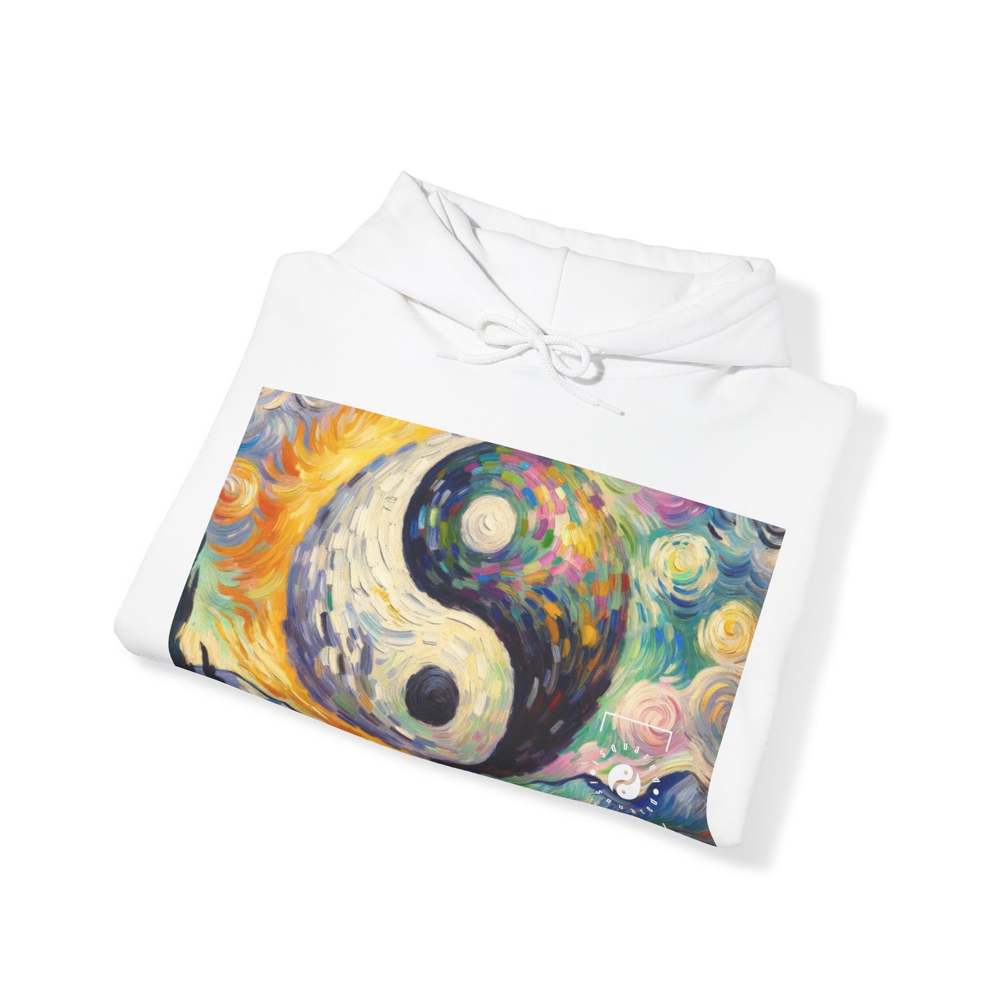 "Spectral Duality: An Impressionist Balance" - Hoodie