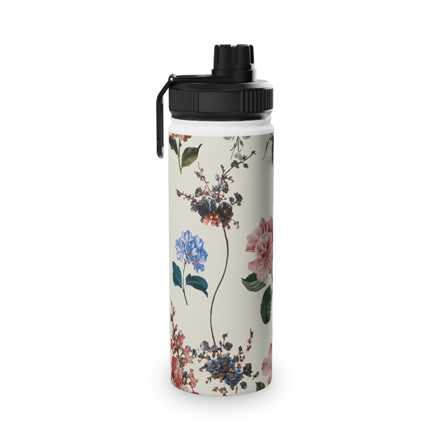 Botanicals on Beige - Sports Water Bottle