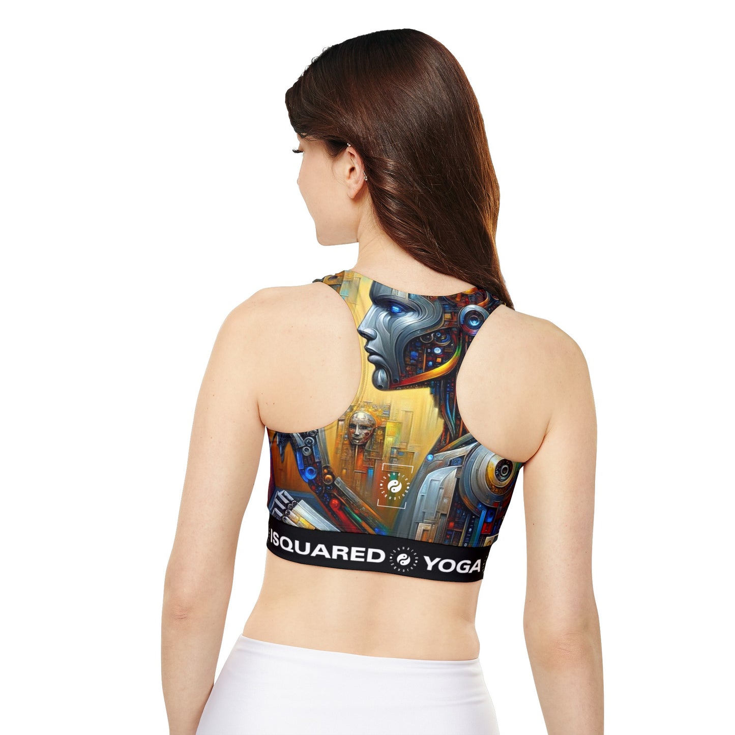 "TechnoGenesis: The Rise of AI" - Lined & Padded Sports Bra