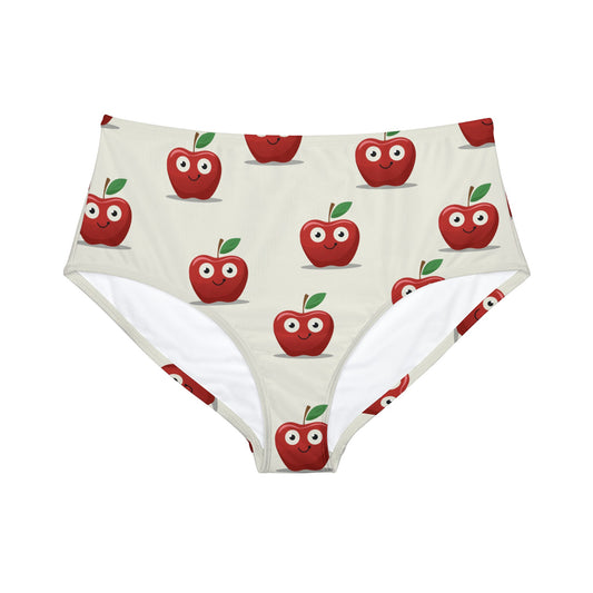 #E9E7DA Ivory + Apple - High Waisted Bikini Bottom
