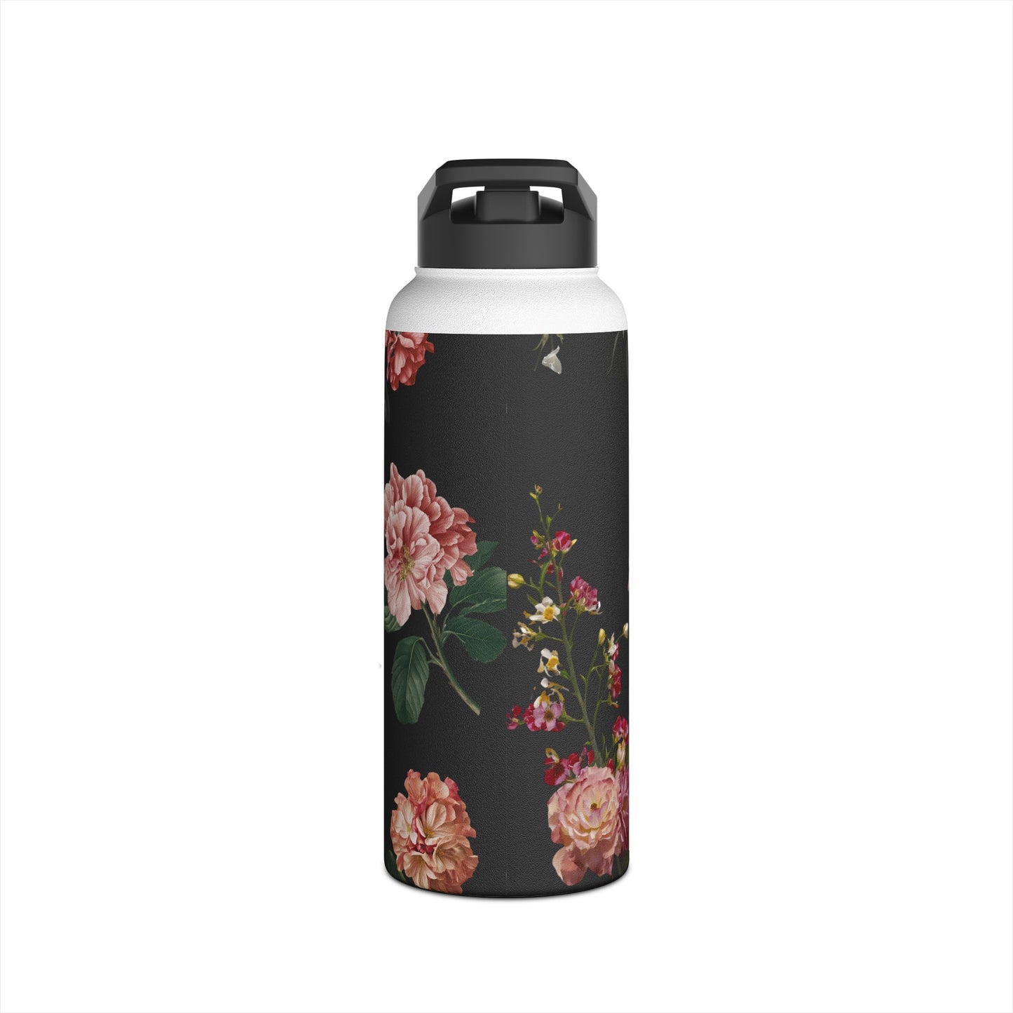 Botanicals on Black - Water Bottle