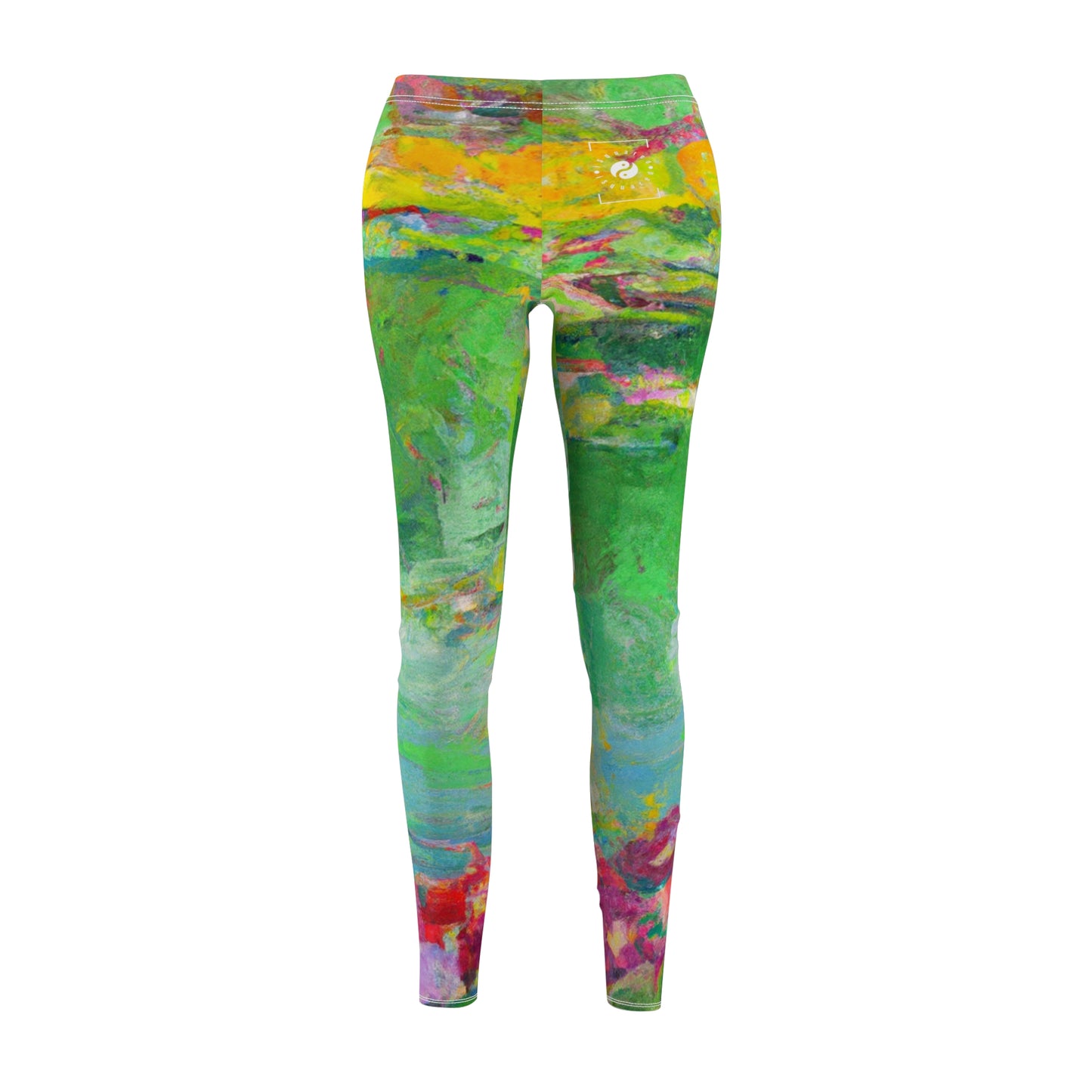 "Lily Aquarelle: Dusk Reflections" - Casual Leggings