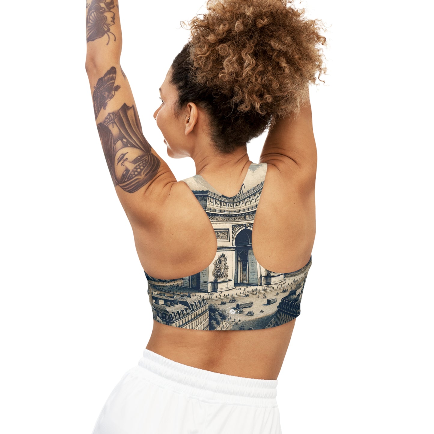 "Majesty of the Arc: A Napoleon Era Portrait" - Seamless Sports Bra