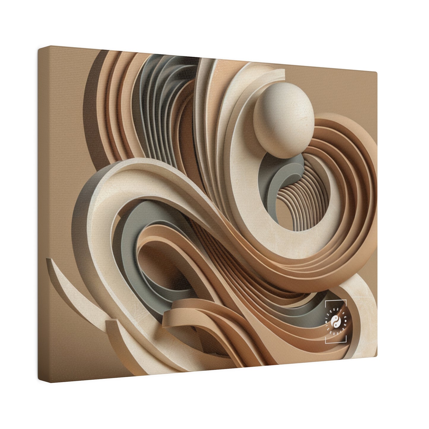 "Hepworth Hues: An Earth Tone Symphony" - Art Print Canvas