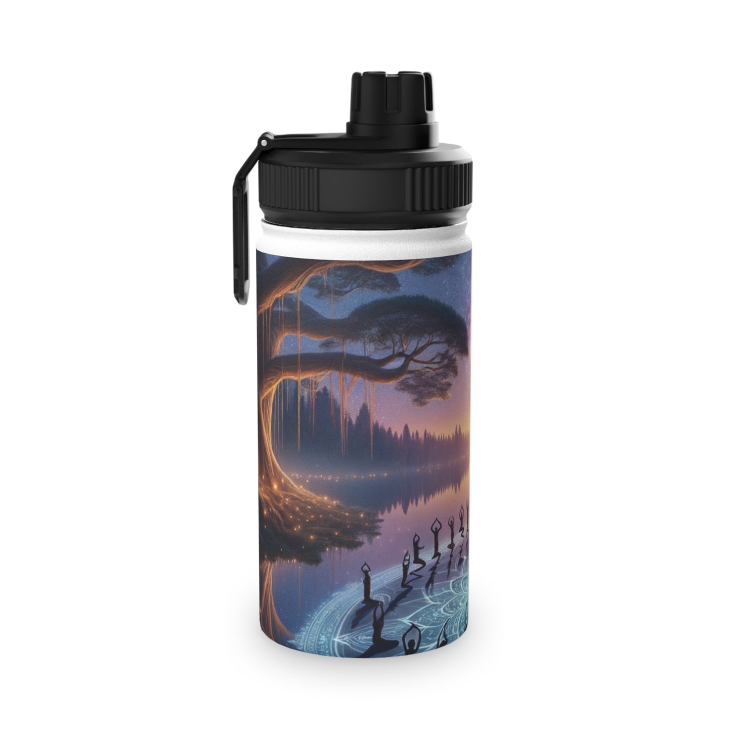 "Celestial Serenity: Mandala's Reflection" - Sports Water Bottle