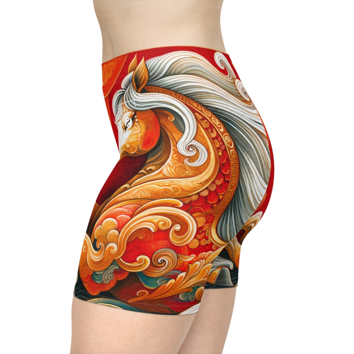 "Gold Gallop on Vermilion Vista: A Lunar New Year’s Ode" - Hot Yoga Short