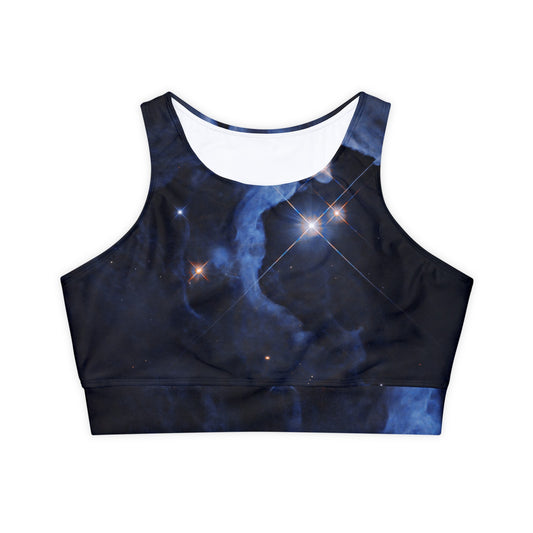 HP Tau, HP Tau G2, and G3 3 star system captured by Hubble - Lined & Padded Sports Bra