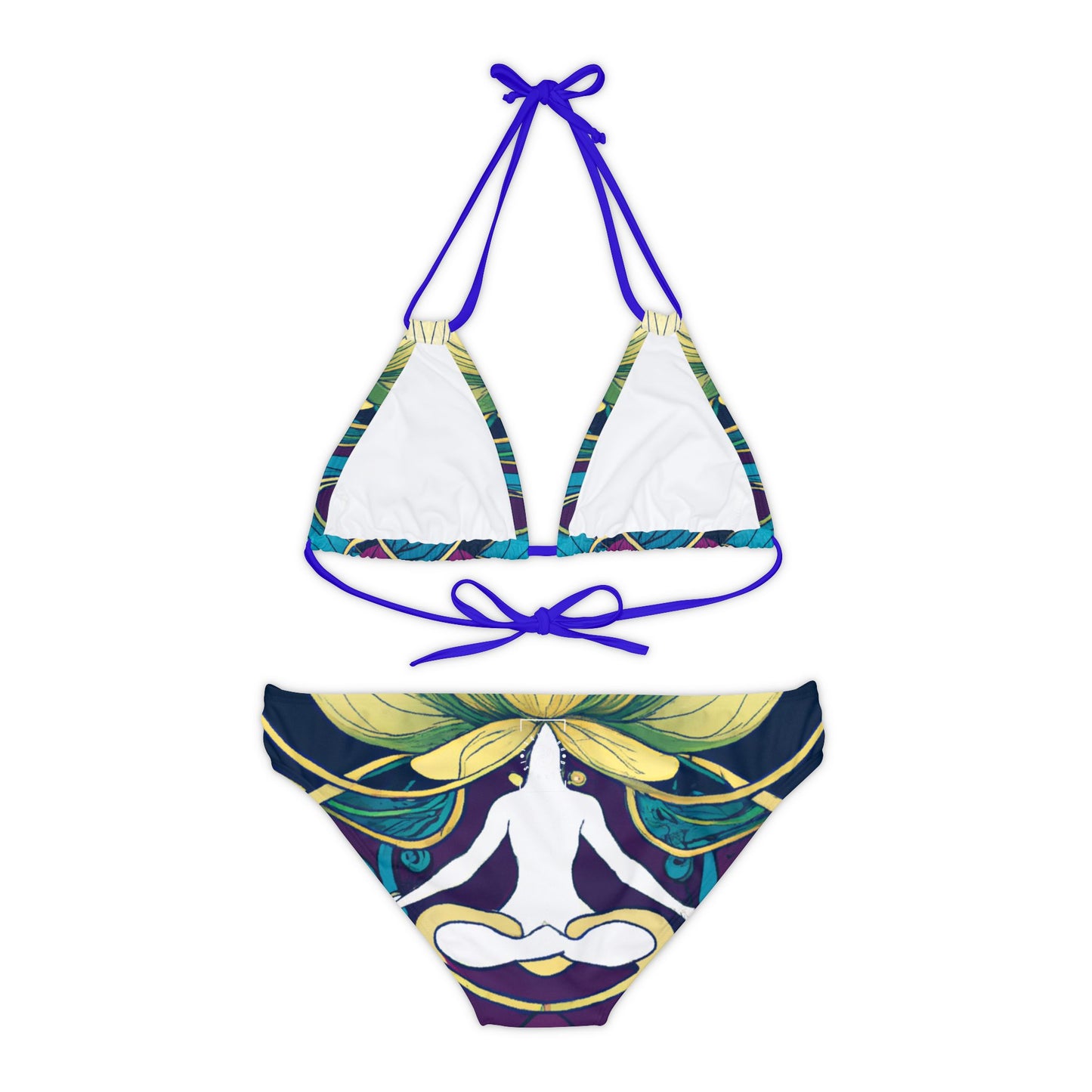 "Lotus Serenity Dance" - Lace-up Bikini Set