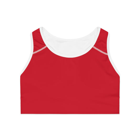 #D10927 Rouge Écarlate - Soutien-gorge de sport haute performance