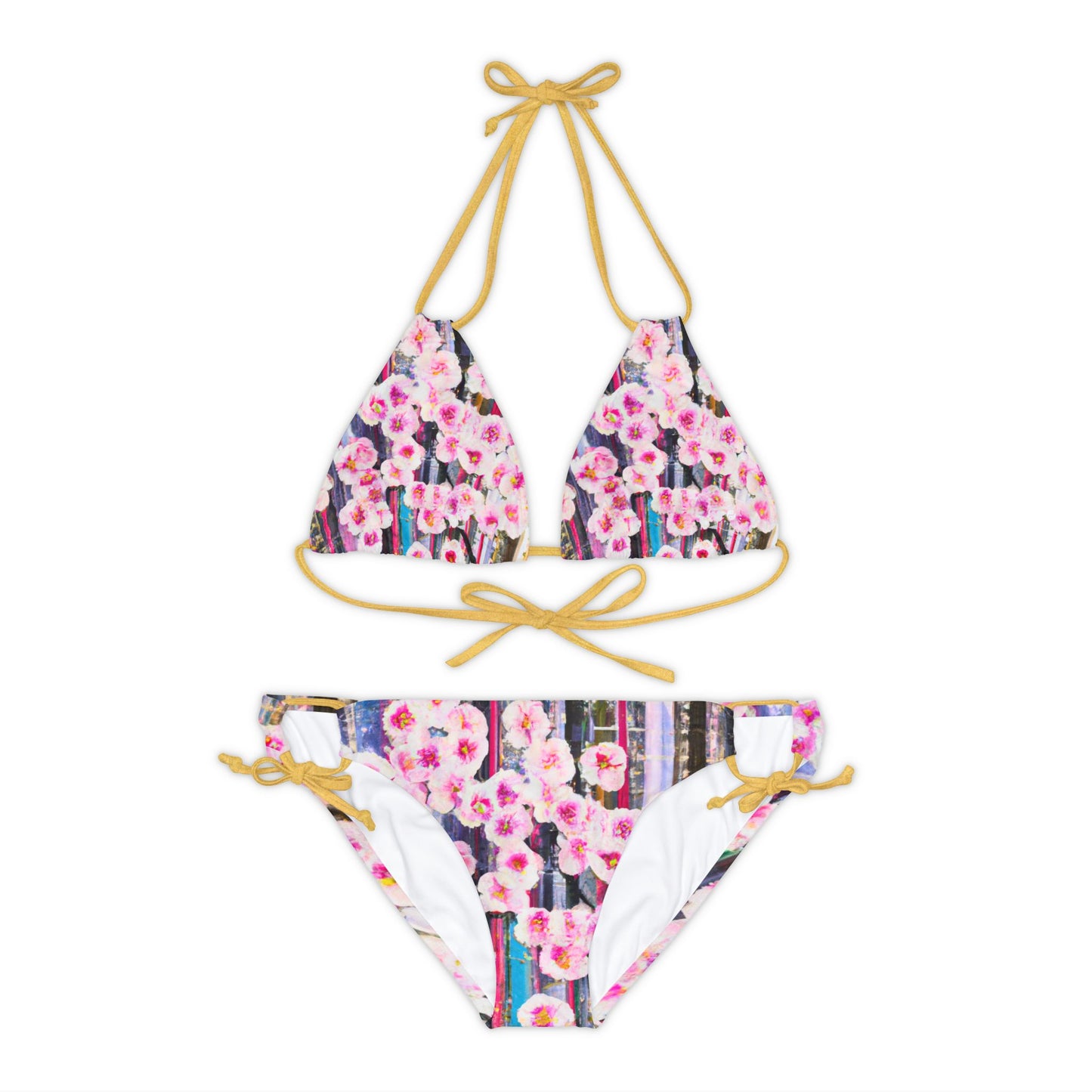 Abstract Bloom 05 - Lace-up Bikini Set