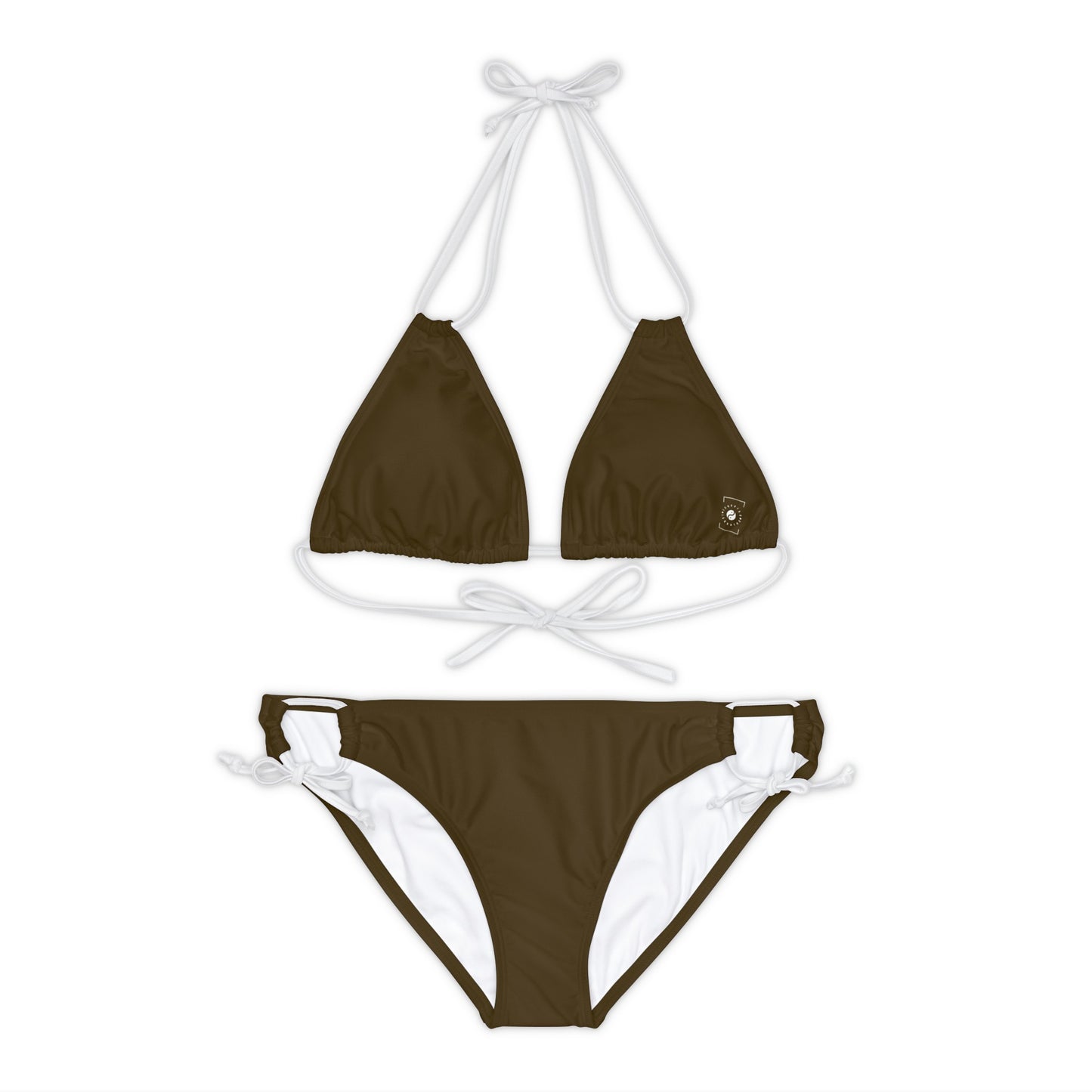 Earthy Brown - Lace-up Bikini Set